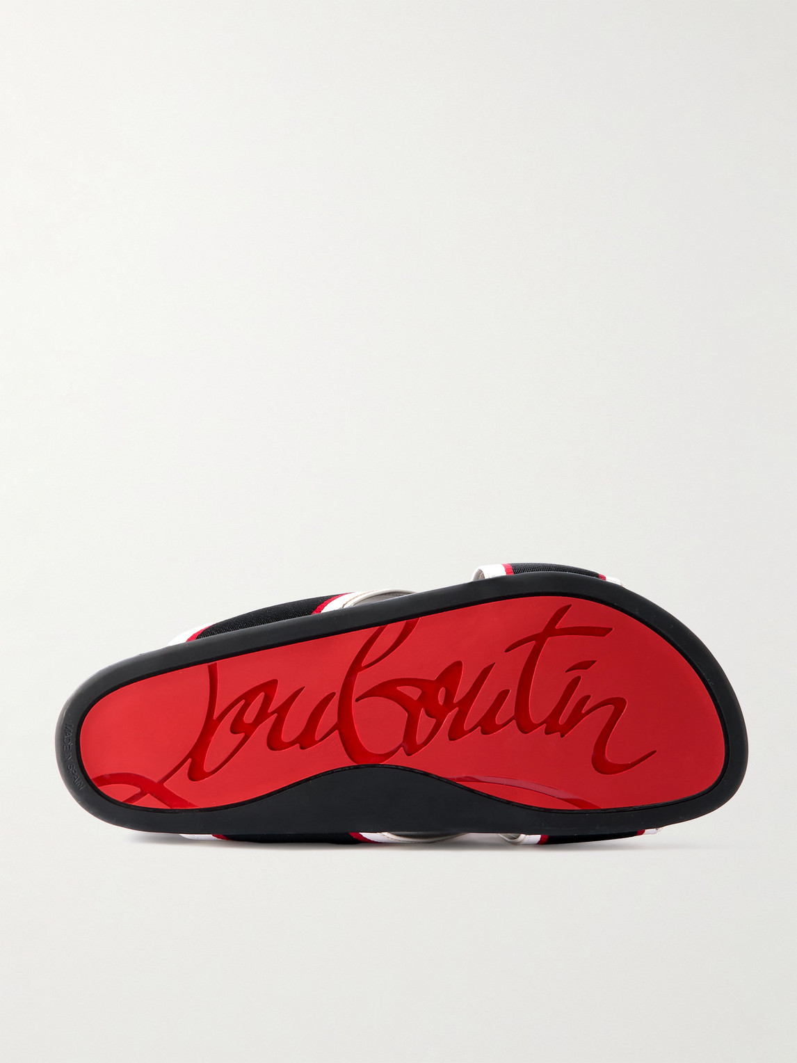 Christian Louboutin Hot Cross Bizz Slide Sandal In Black