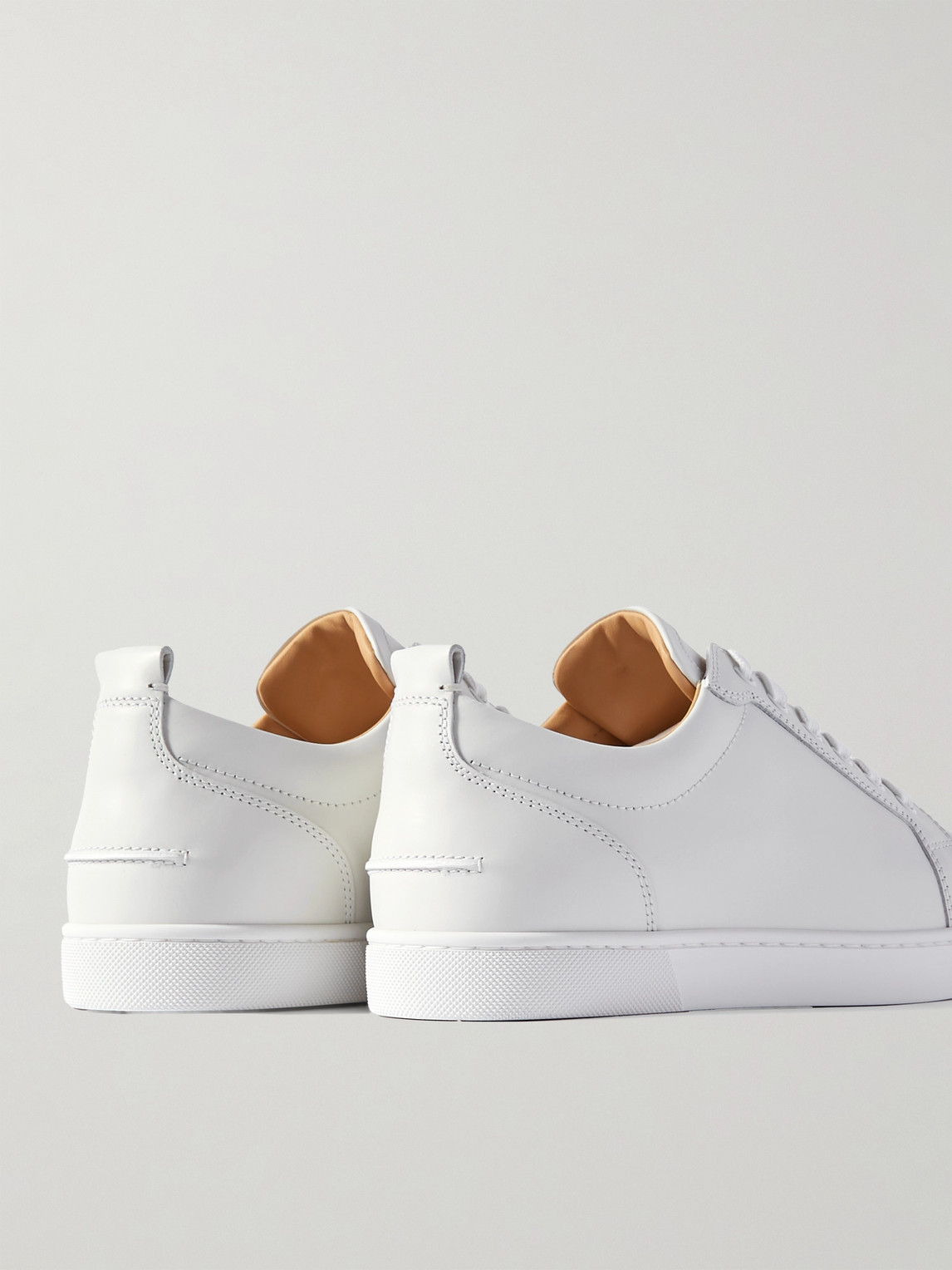 Shop Christian Louboutin Louis Junior Leather Sneakers In White