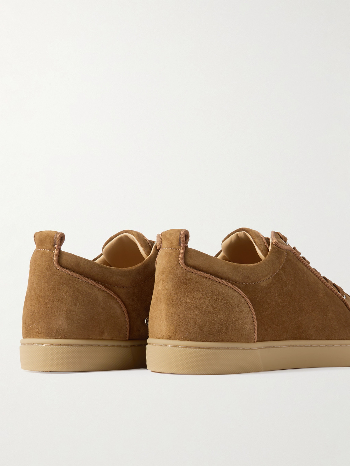 Christian Louboutin Rantulow Suede Sneakers In Brown