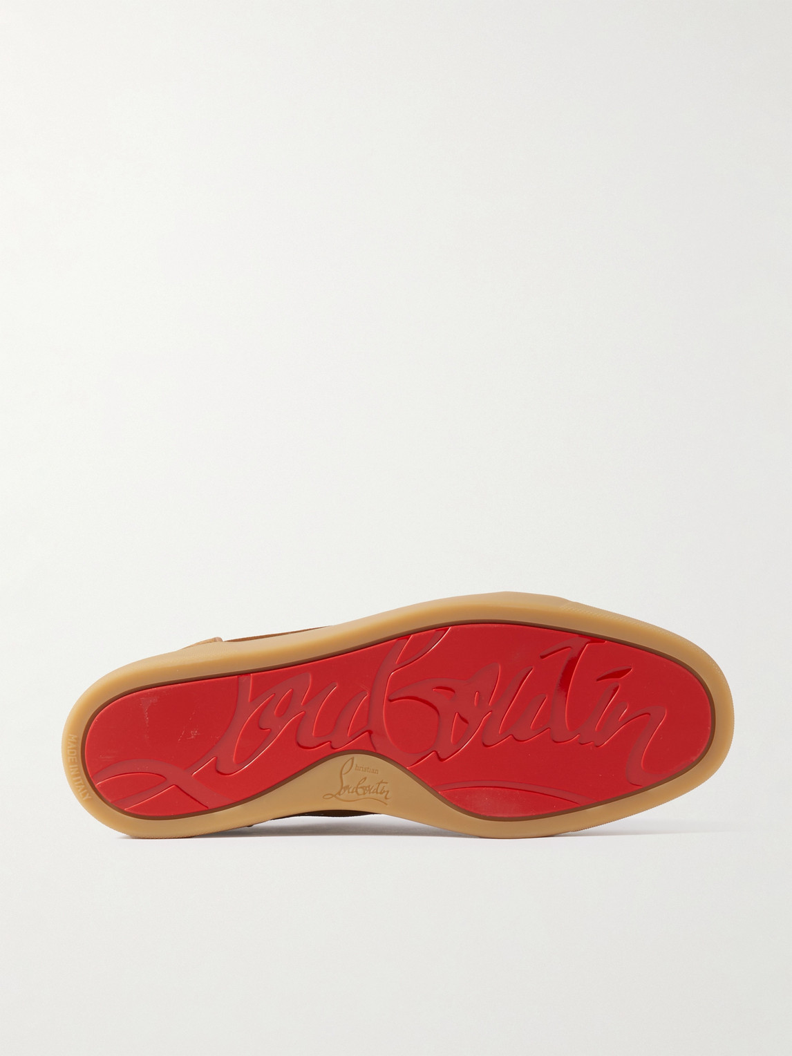 Christian Louboutin Rantulow Suede Sneakers In Brown