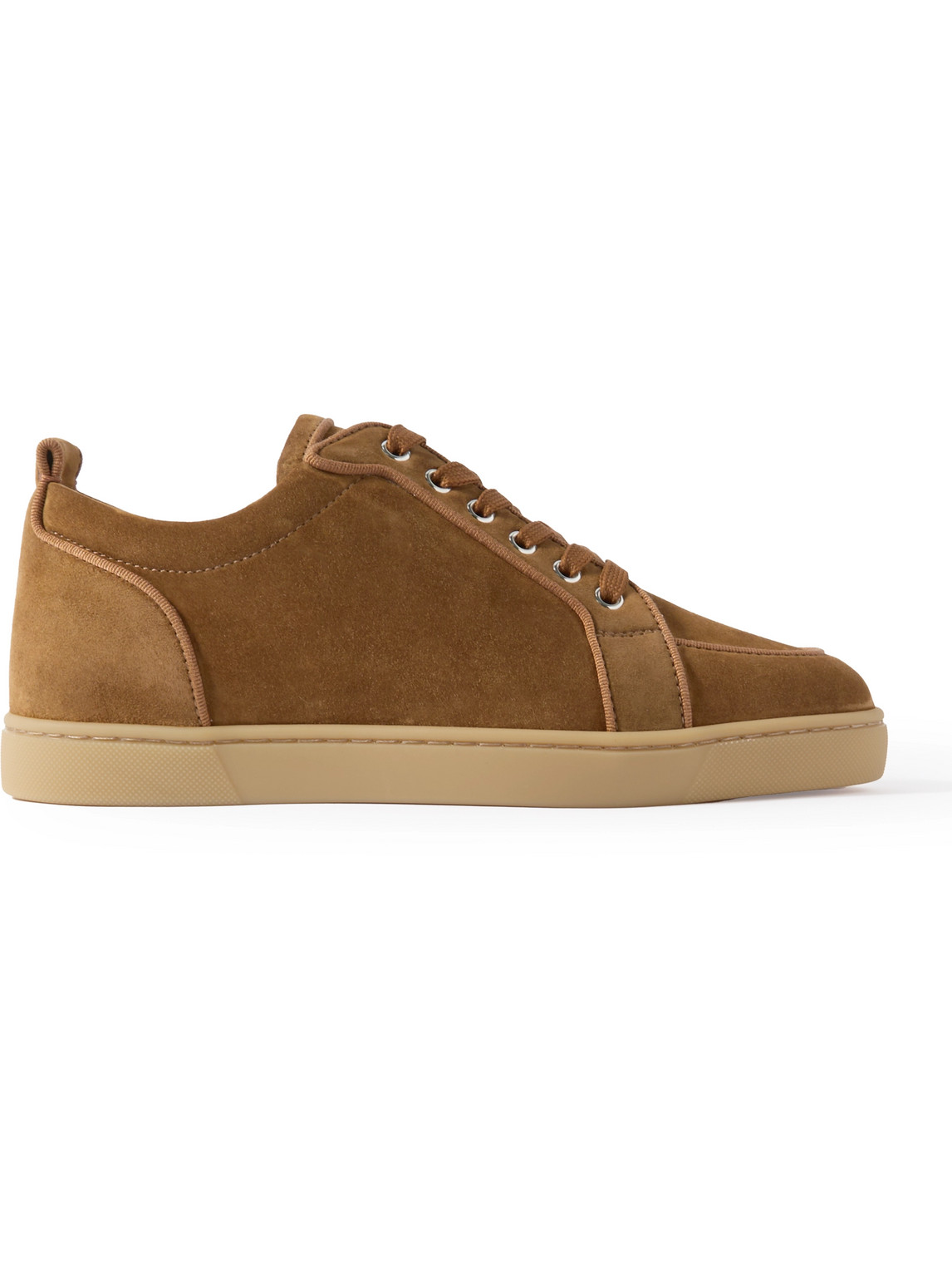 Christian Louboutin Rantulow Suede Trainers In Brown