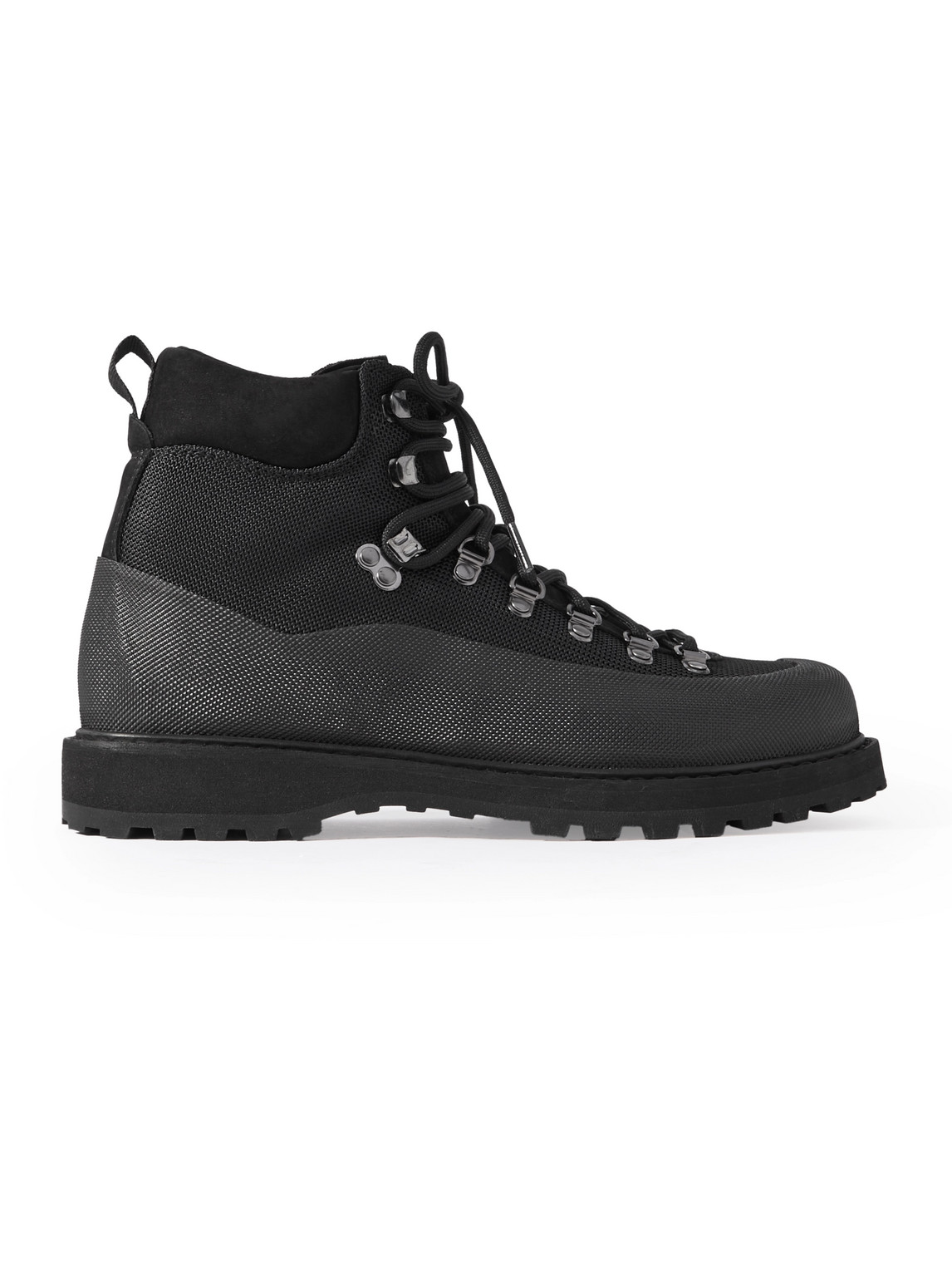 Diemme Roccia Vet Sport Suede-trimmed Tech-shell Hiking Boots In Black