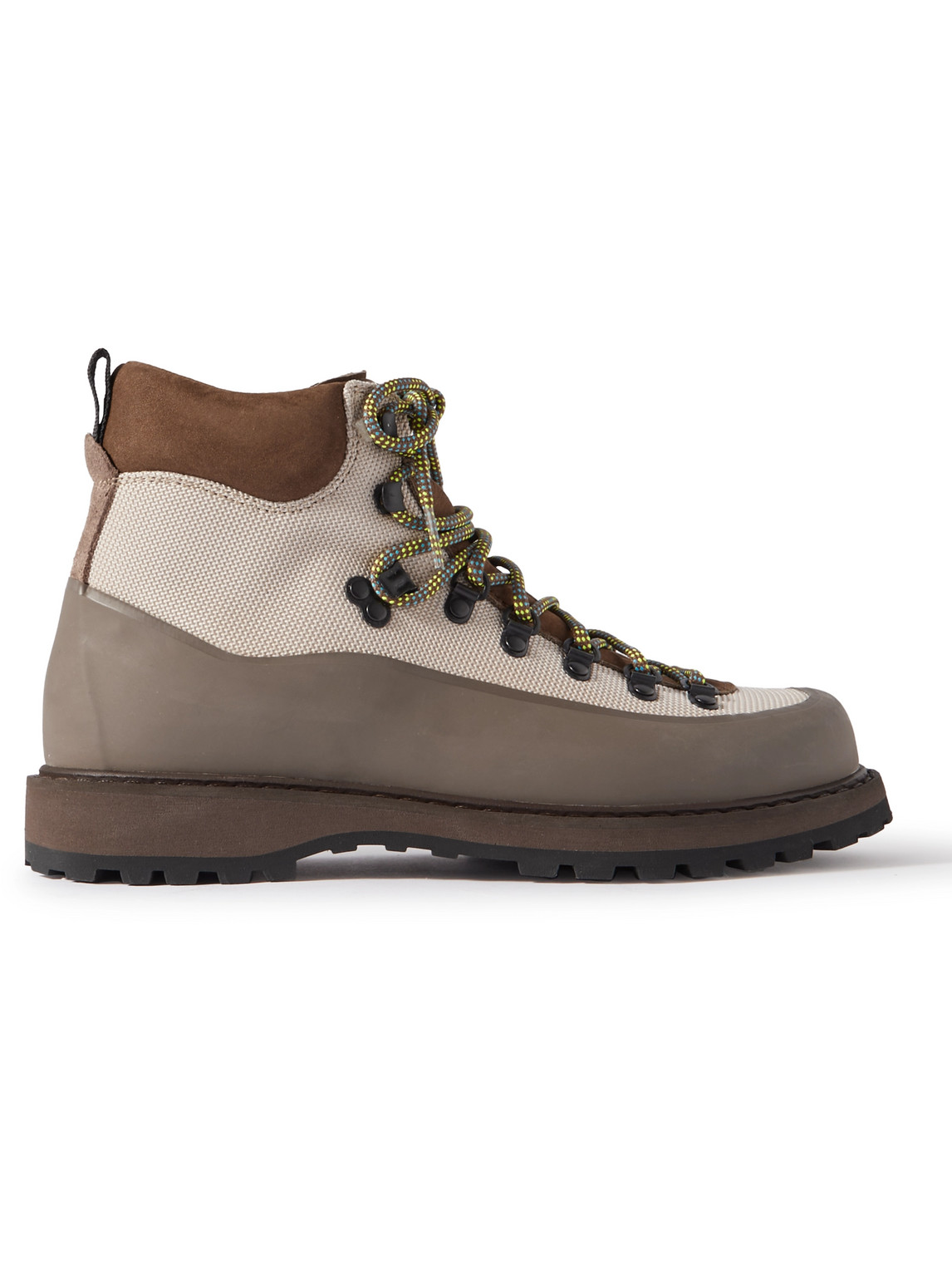 Diemme Roccia Vet Sport Rubber And Suede-trimmed Tech-mesh Hiking Boots In Gray
