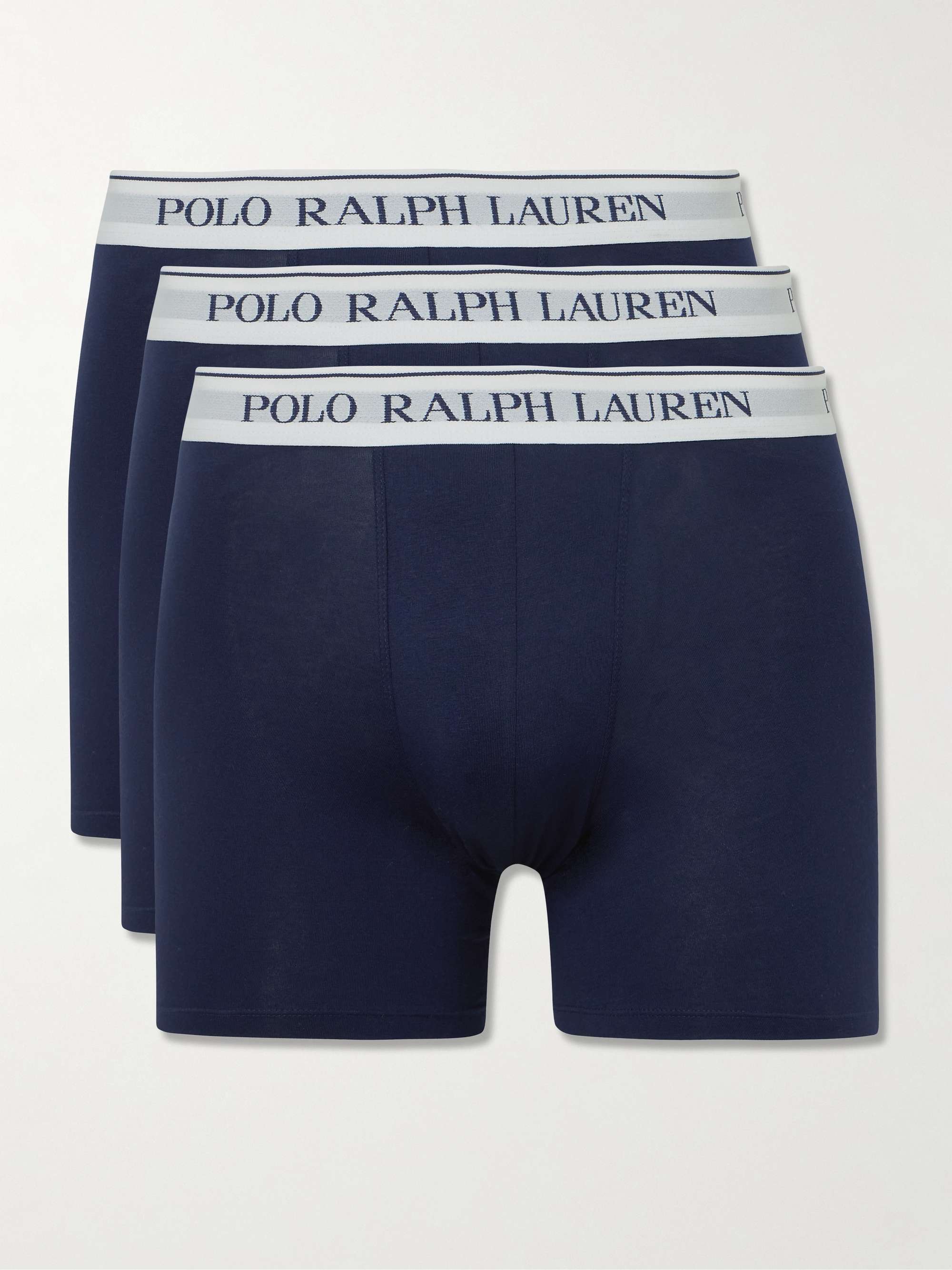 POLO RALPH LAUREN Three-Pack Stretch-Cotton Boxer Briefs