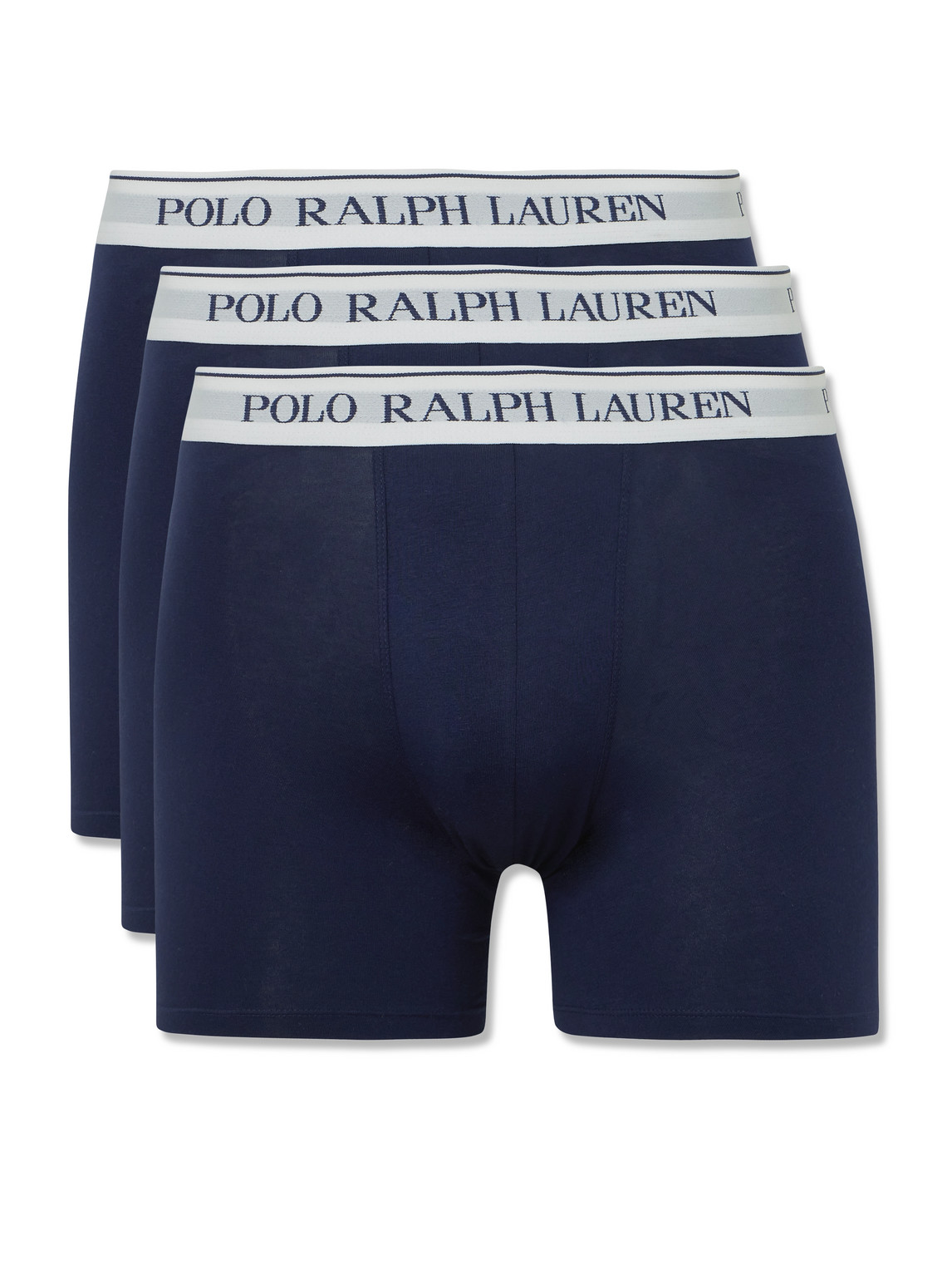 Polo Ralph Lauren Three-pack Stretch-cotton Boxer Briefs In Blue