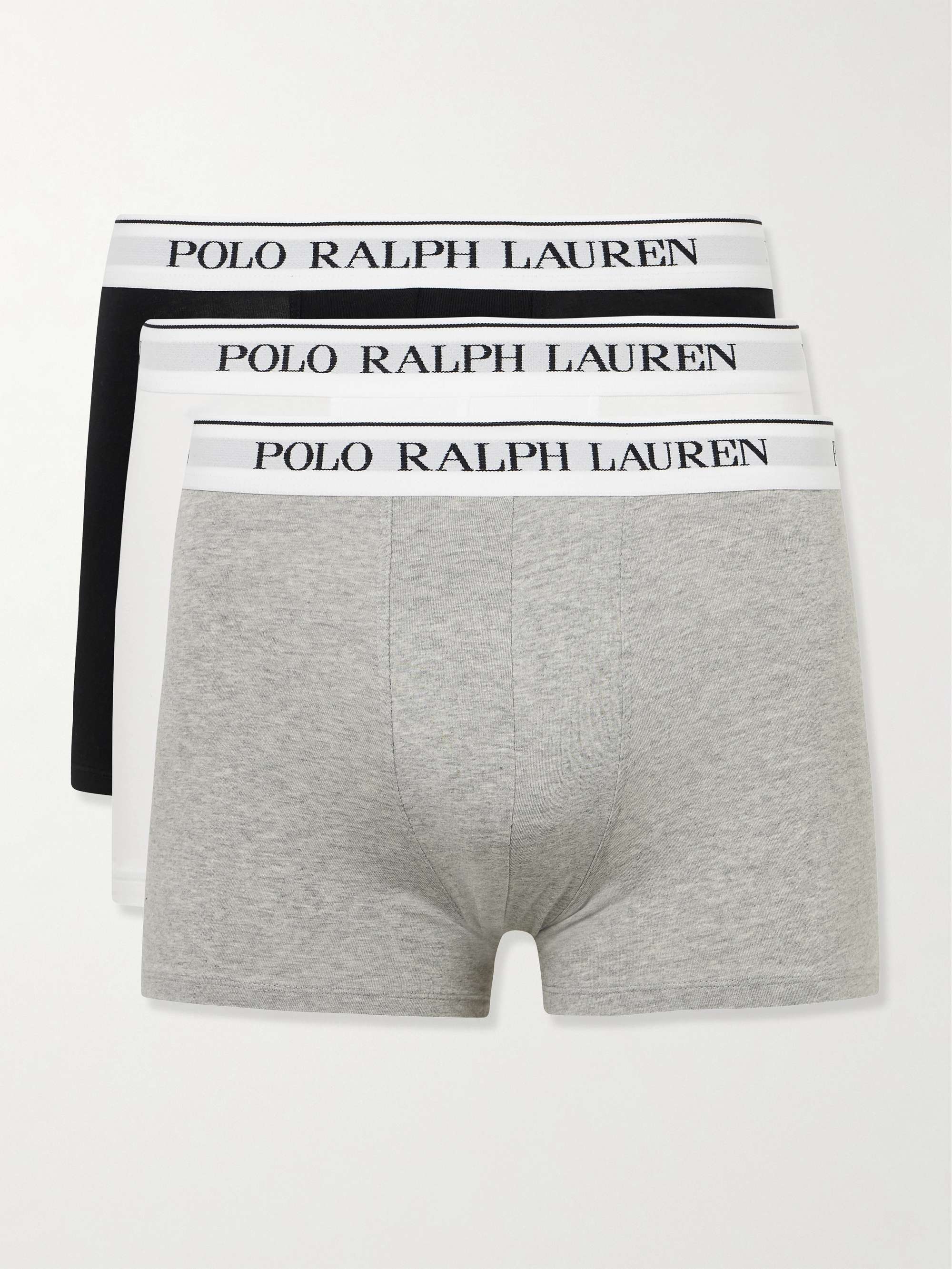 POLO RALPH LAUREN Three-Pack Stretch-Cotton Jersey Boxer Briefs