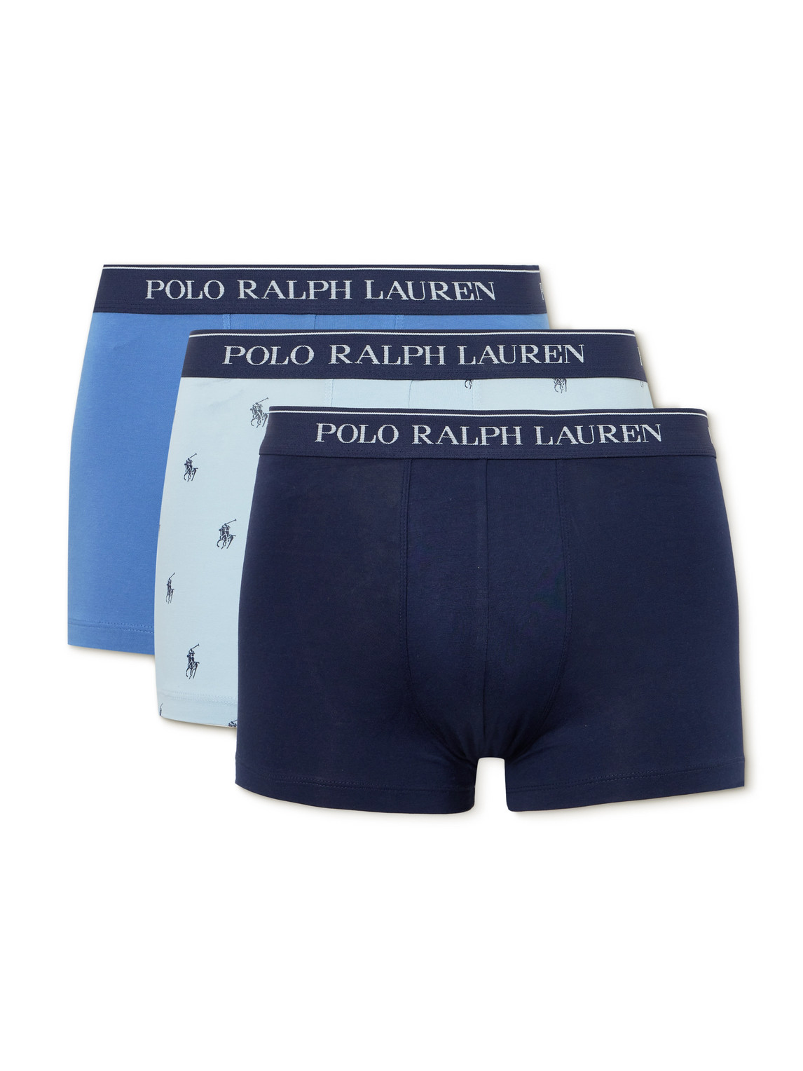 Polo Ralph Lauren Three-pack Stretch-cotton Jersey Boxer Briefs In Multi
