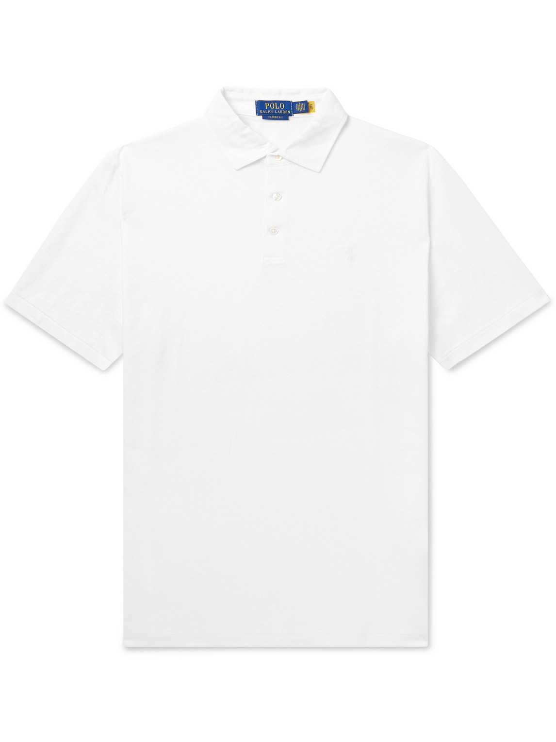 Polo Ralph Lauren Embroidered-logo Short-sleeve Polo Shirt In White