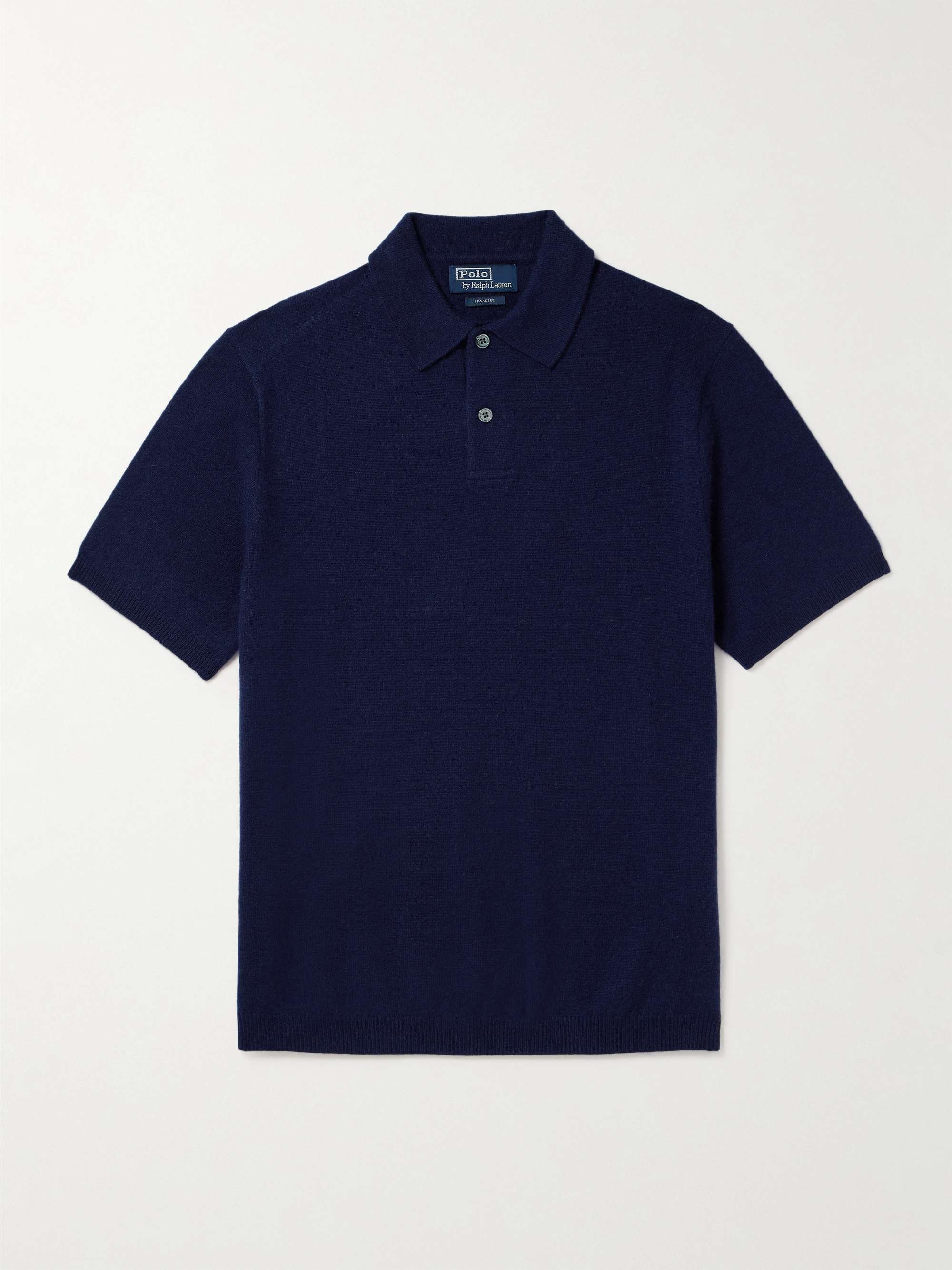 POLO RALPH LAUREN Logo-Embroidered Cashmere Polo Shirt for Men | MR PORTER
