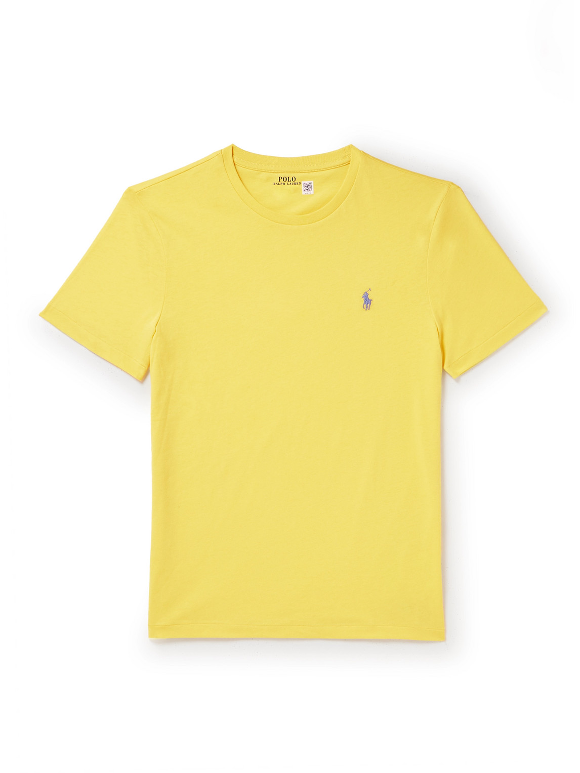 Polo Ralph Lauren Logo-embroidered Cotton-jersey T-shirt In Yellow