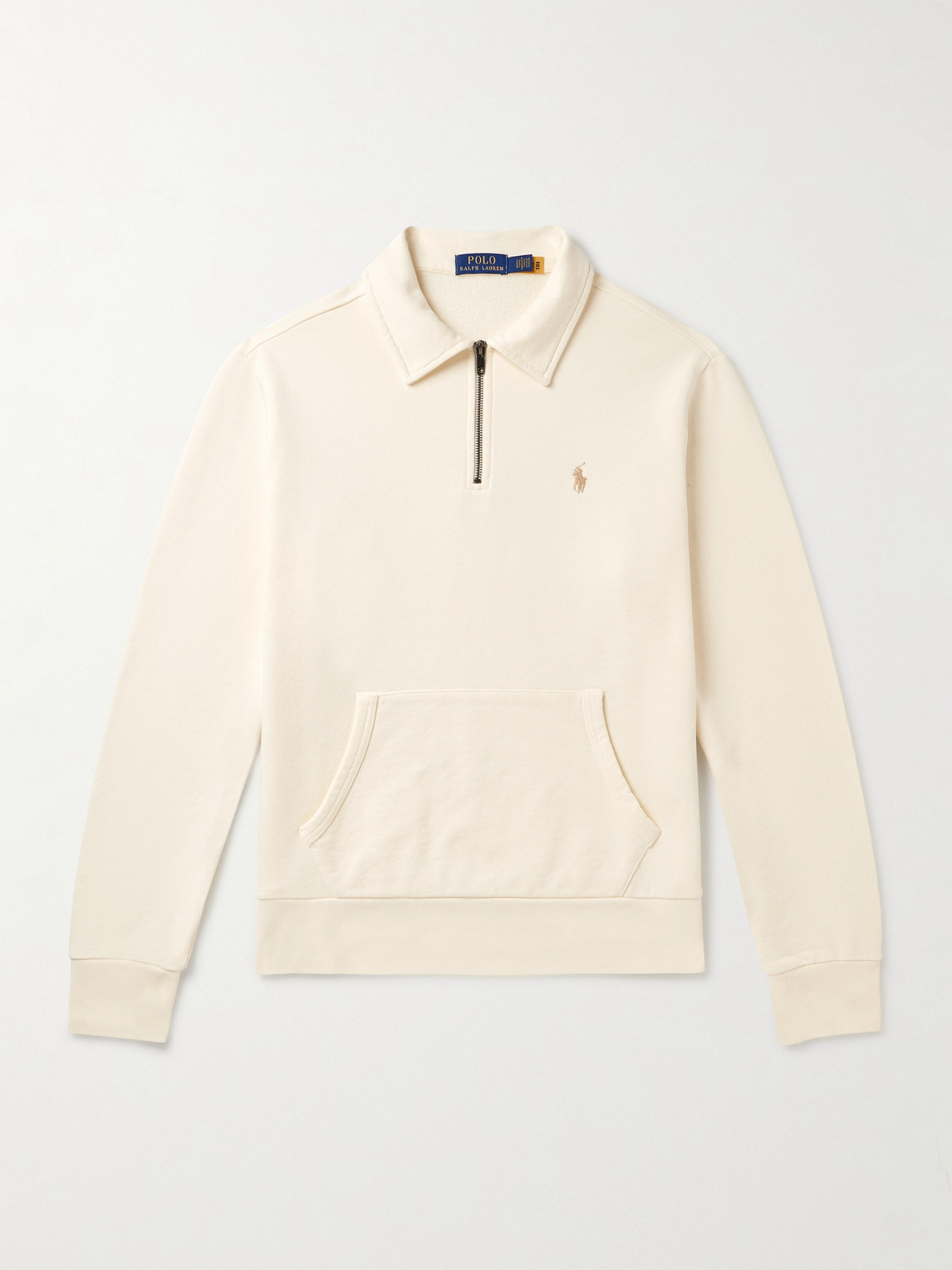 Polo Ralph Lauren Logo-Embroidered Cotton-Jersey Half-Zip Sweatshirt - Men