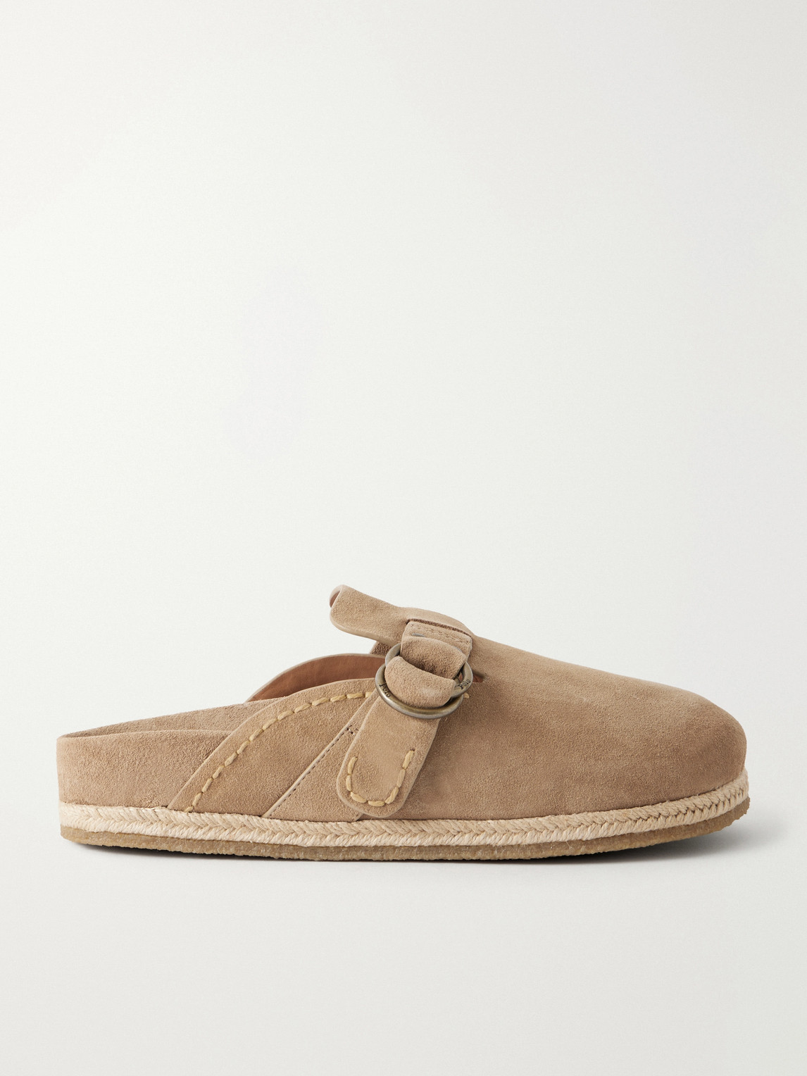 Turbach Jute-Trimmed Suede Clogs