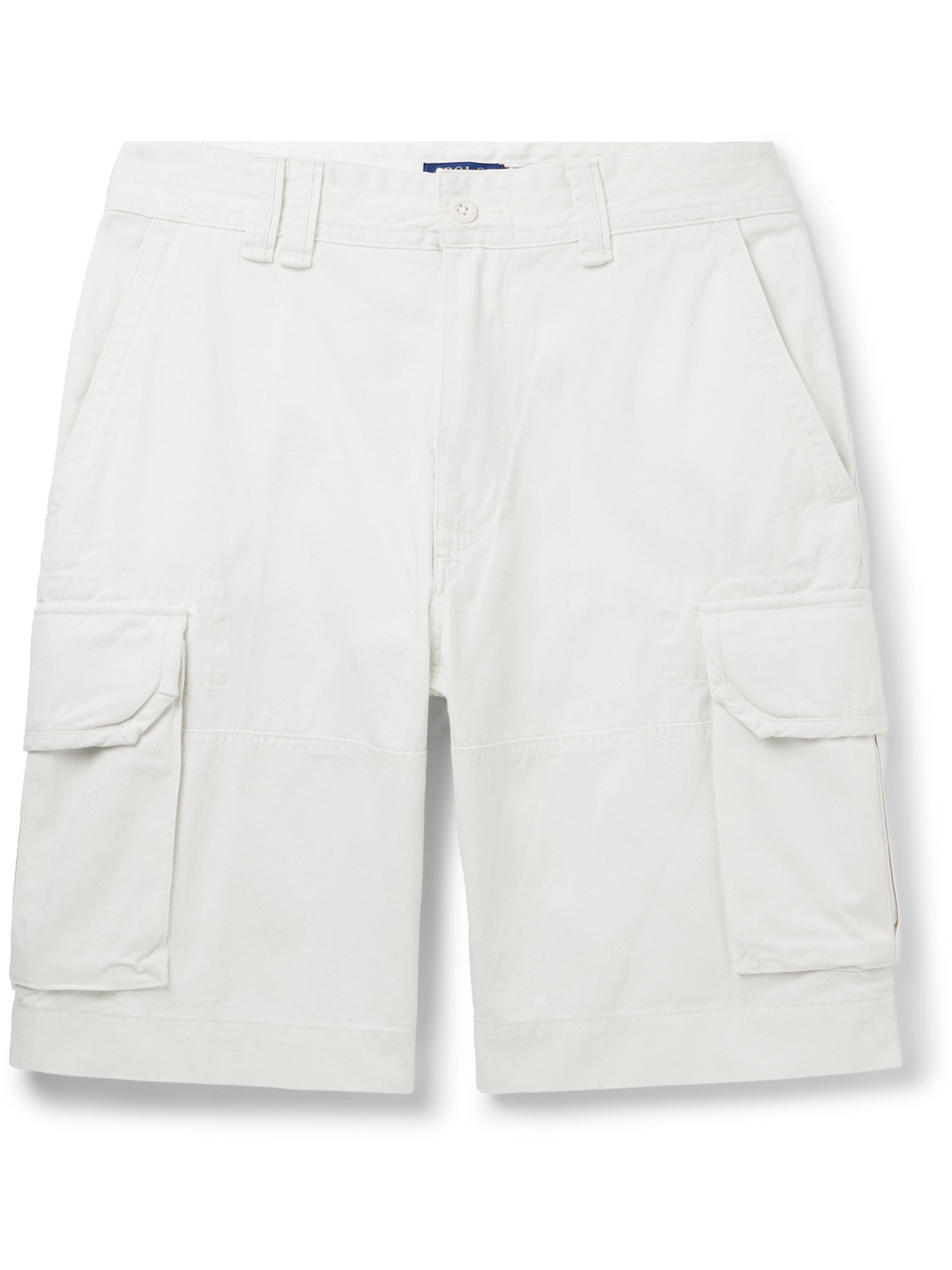 Polo Ralph Lauren Gellar Straight-leg Stonewashed Cotton-twill Cargo Shorts In White
