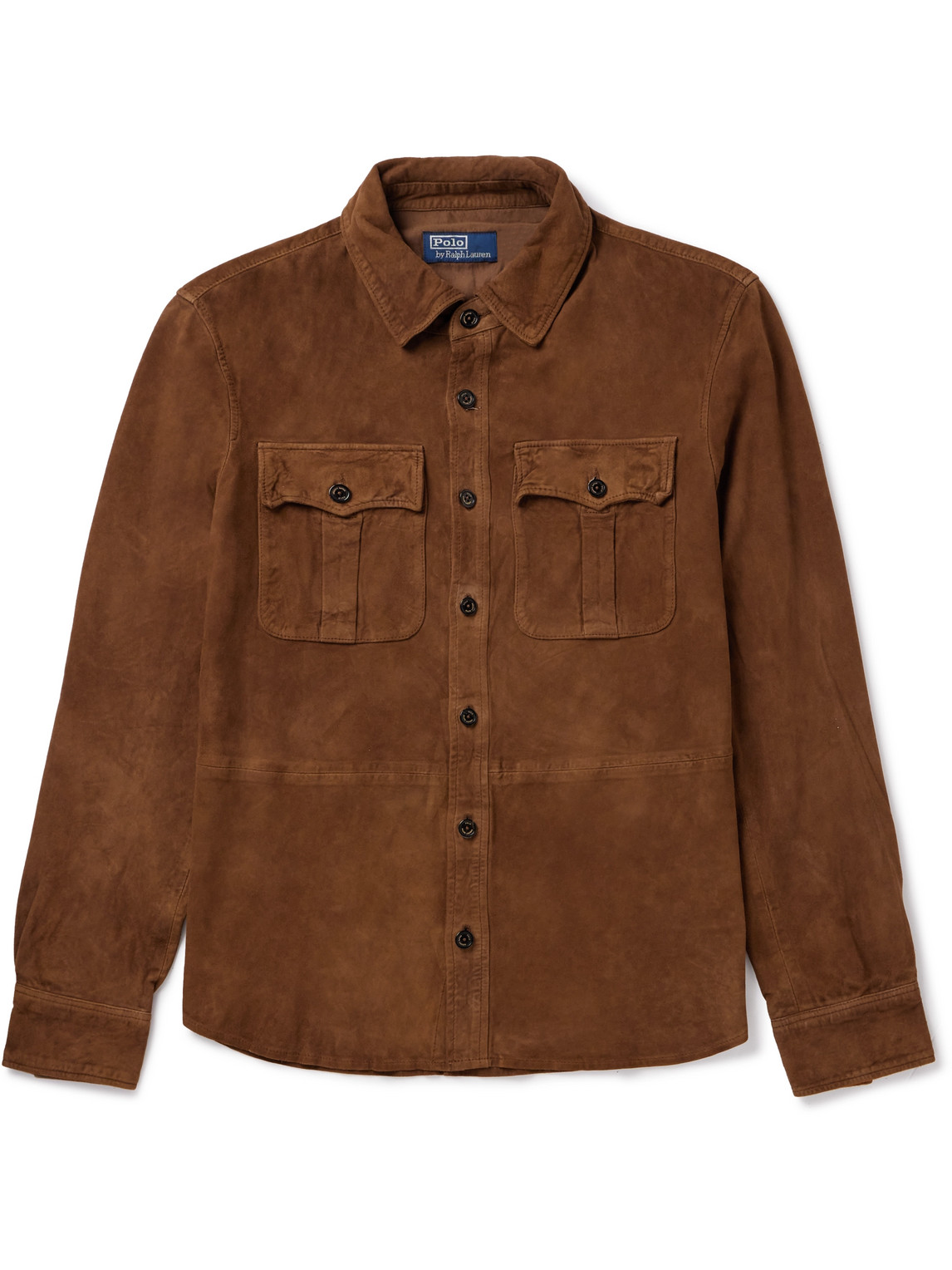 Polo Ralph Lauren Suede Jacket In Brown