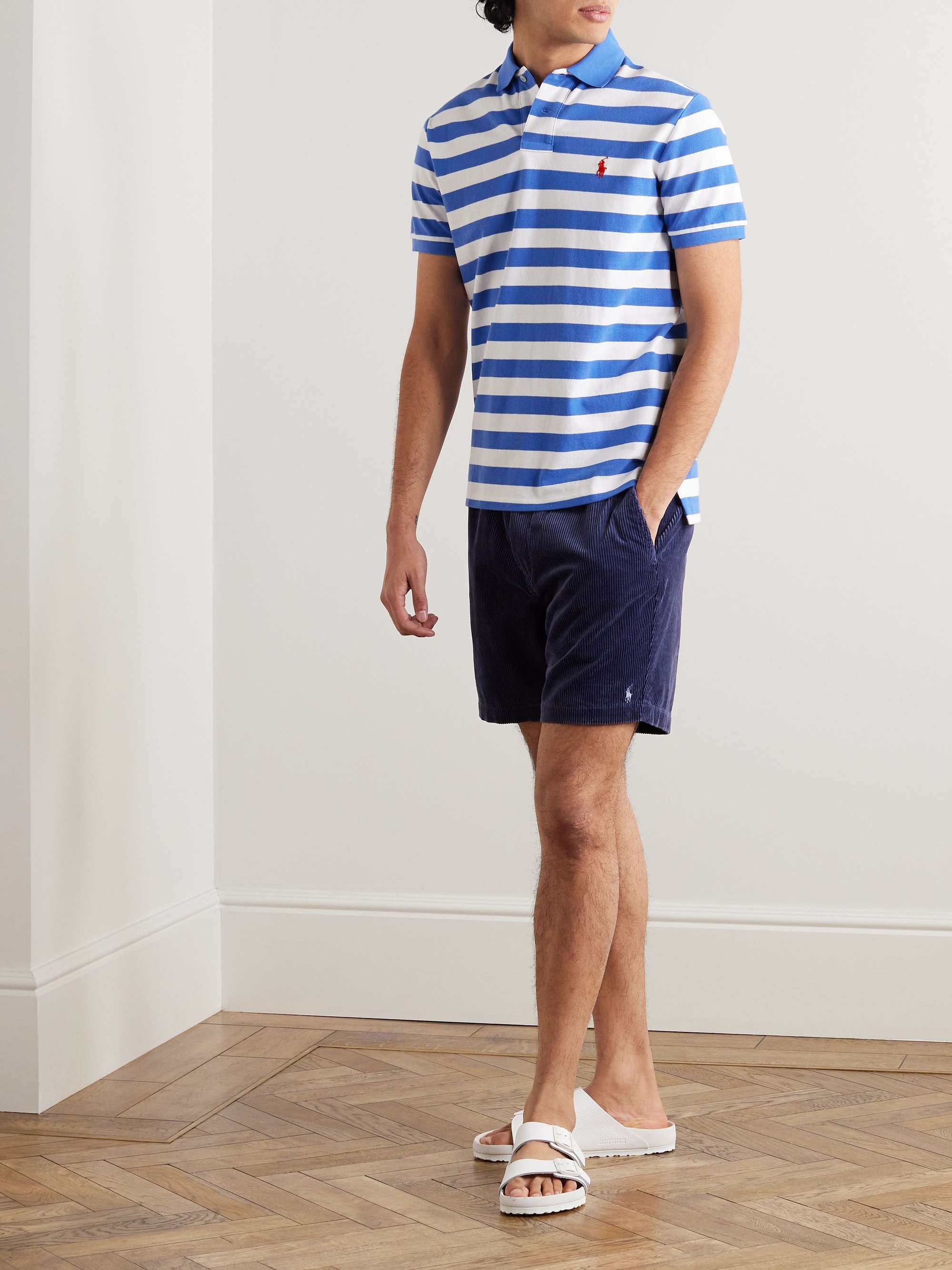 POLO RALPH LAUREN Striped Cotton-Piqué Polo Shirt for Men | MR PORTER