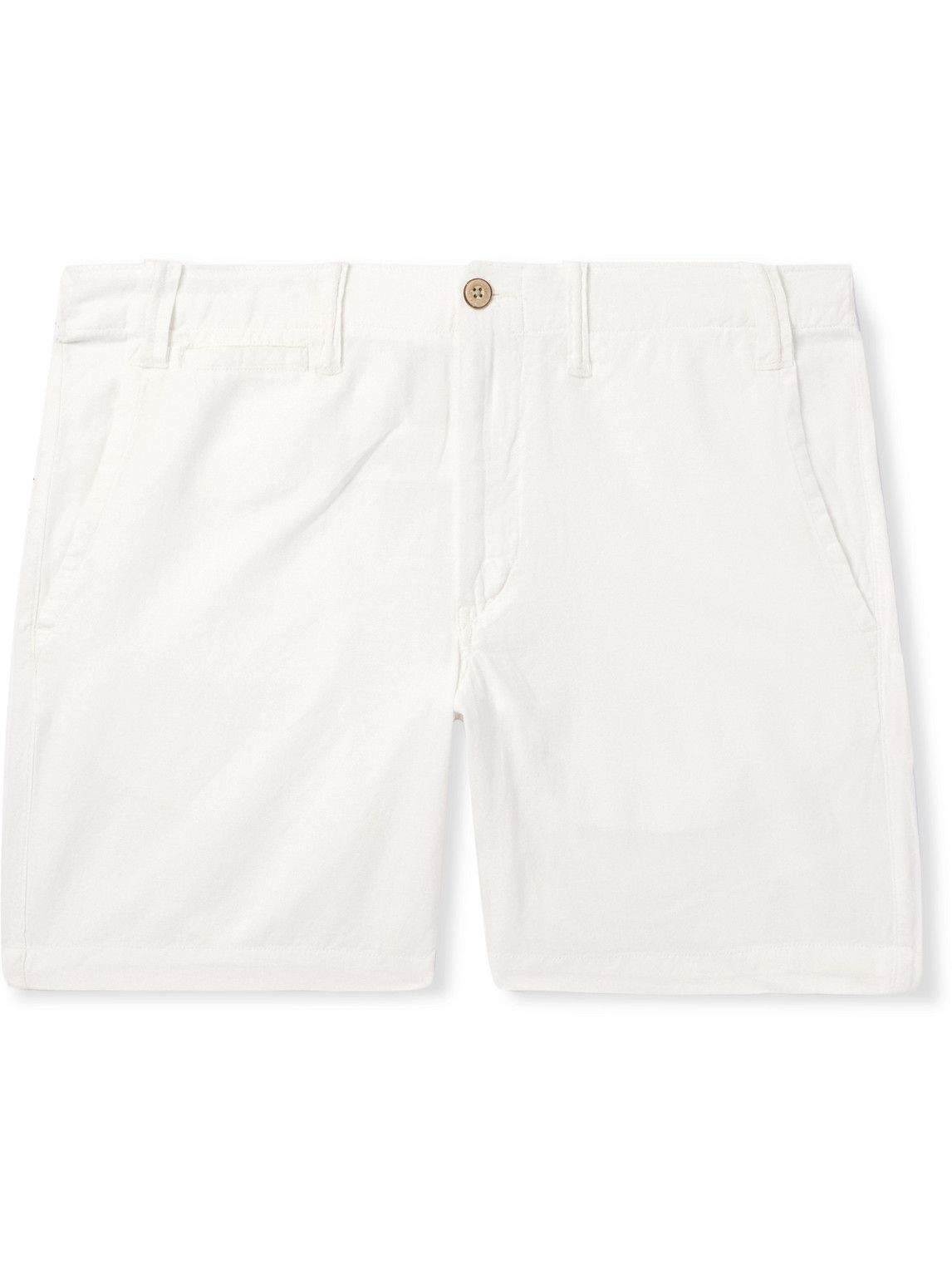 Polo Ralph Lauren Straight-leg Linen And Cotton-blend Shorts In White