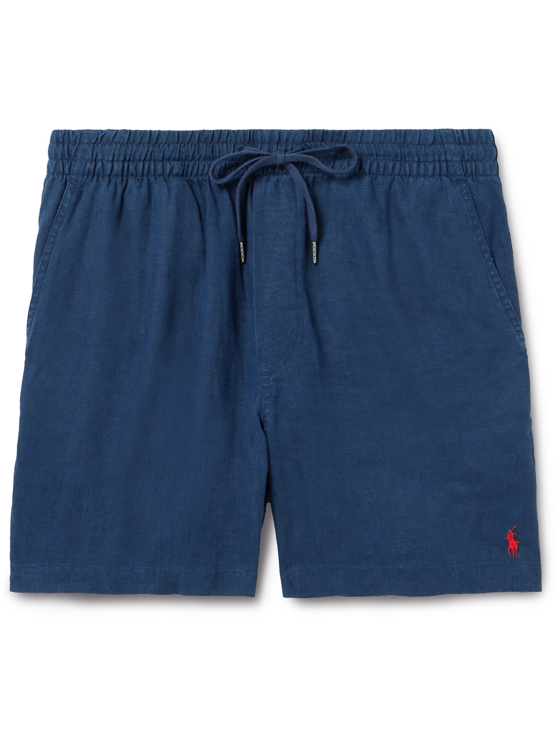 Polo Ralph Lauren Prepster Logo-embroidered Linen Drawstring Shorts In Blue