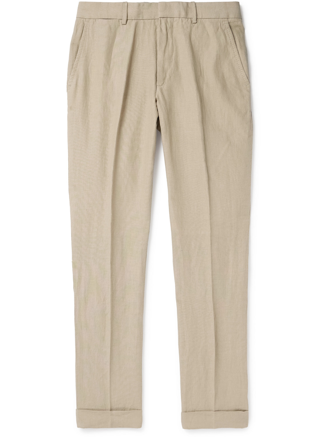 Polo Ralph Lauren Tapered Linen Suit Trousers In Neutrals
