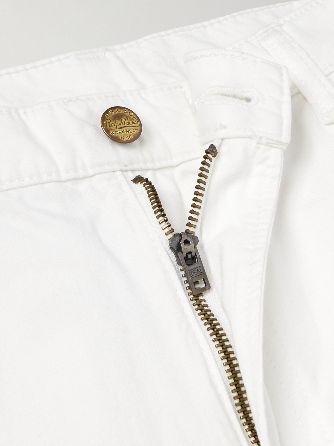 Shop Polo Ralph Lauren Straight-leg Logo-appliquéd Jeans In White