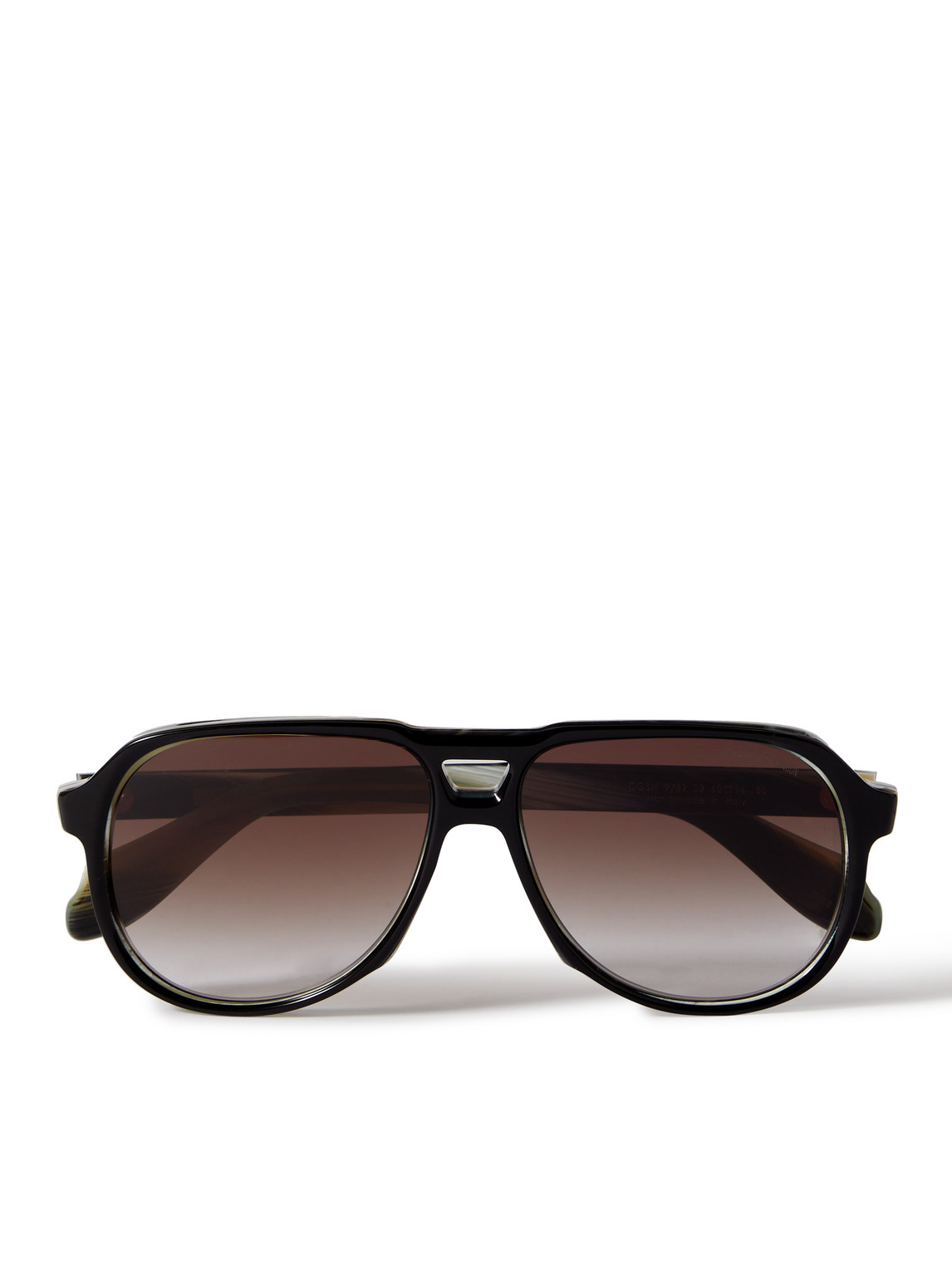 Cutler And Gross Aviator-style Acetate Sunglasses In Black