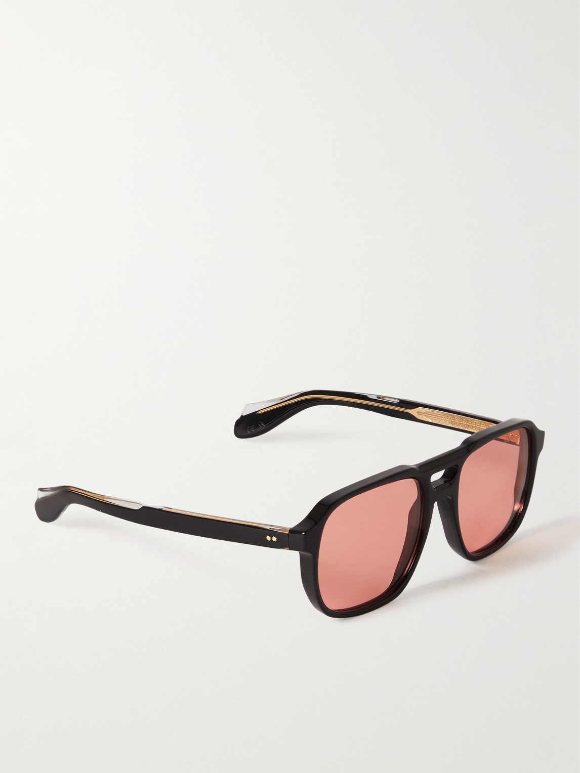 Shop Cutler And Gross 1394 Aviator-style Acetate Sunglasses In Black