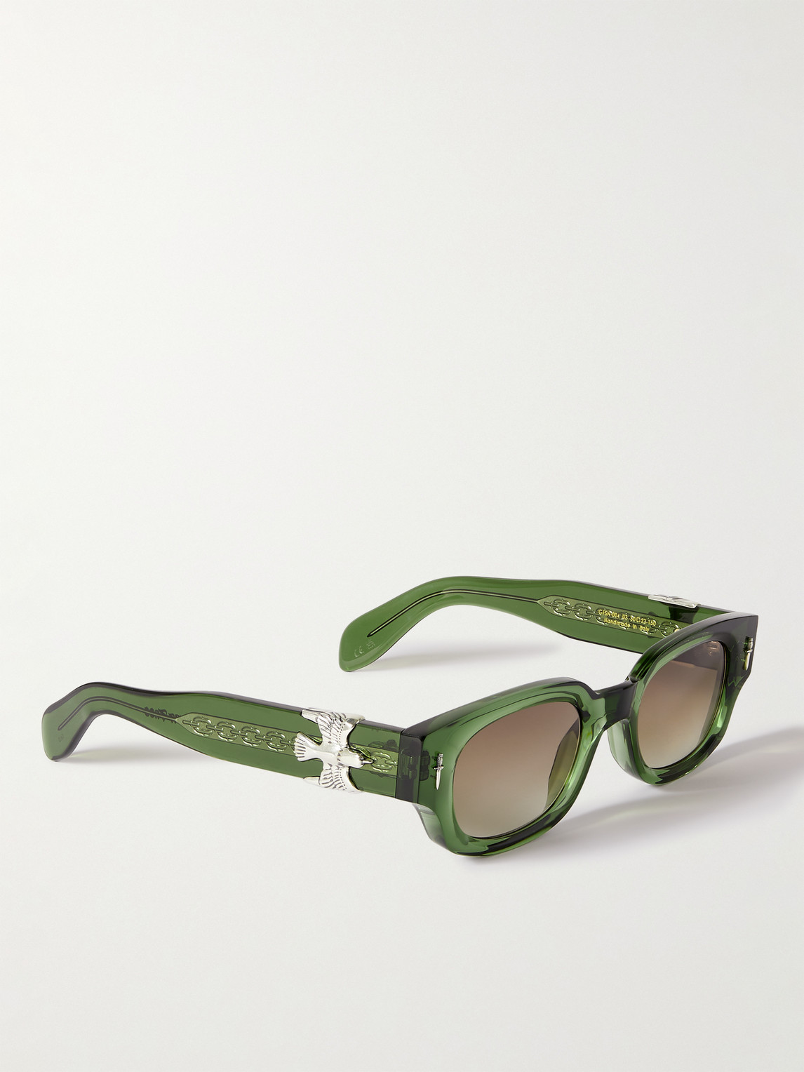 Shop Cutler And Gross The Great Frog The Dagger D-frame Acetate Sunglasses In Green