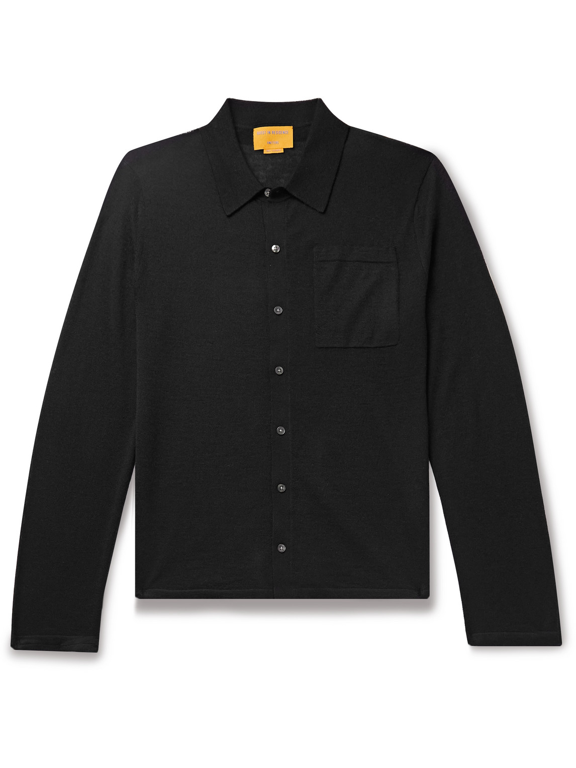 Guest In Residence Showtime Cashmere Polo Shirt In Black
