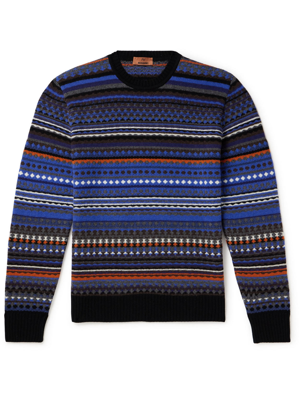 Missoni Jacquard-knit Sweater In Blue