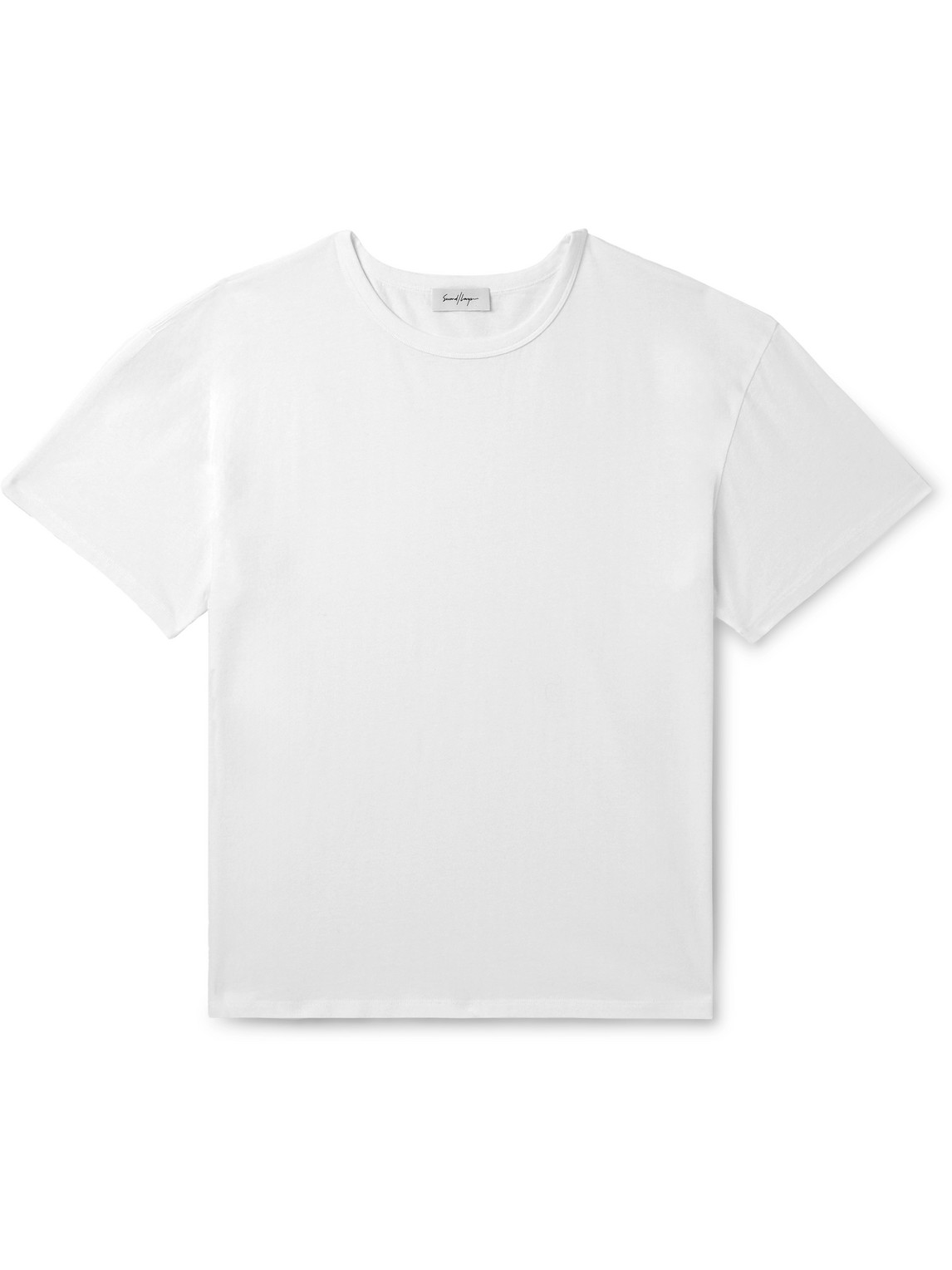 Second / Layer Baggy Cotton-jersey T-shirt In White