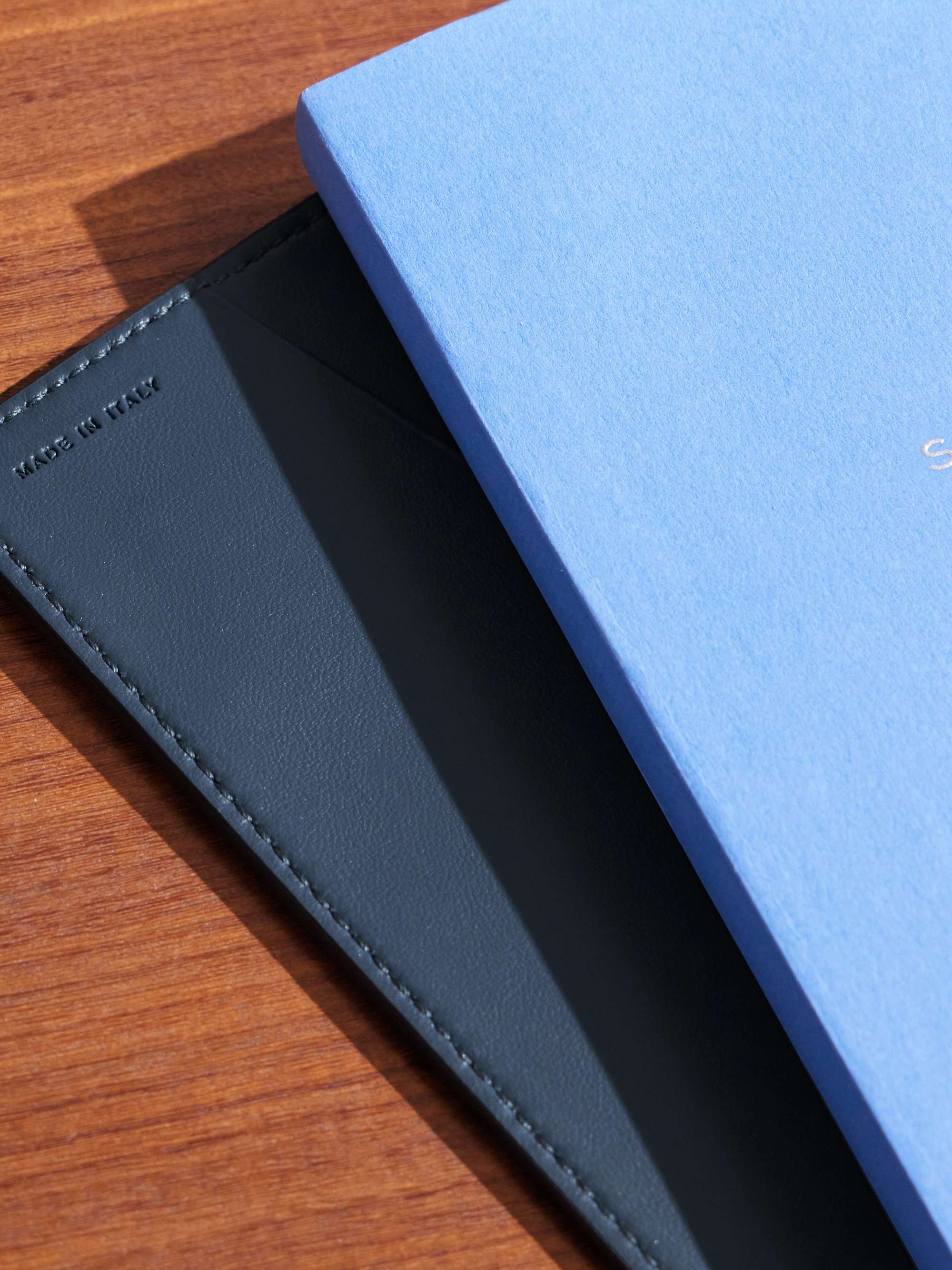 SMYTHSON Panama A4 ジップノートホルダー ネイビー