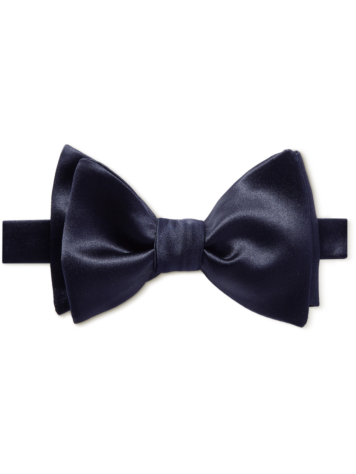 Brunello Cucinelli Self-tie Duchesse Cotton And Silk-blend Satin Bow Tie In Blue