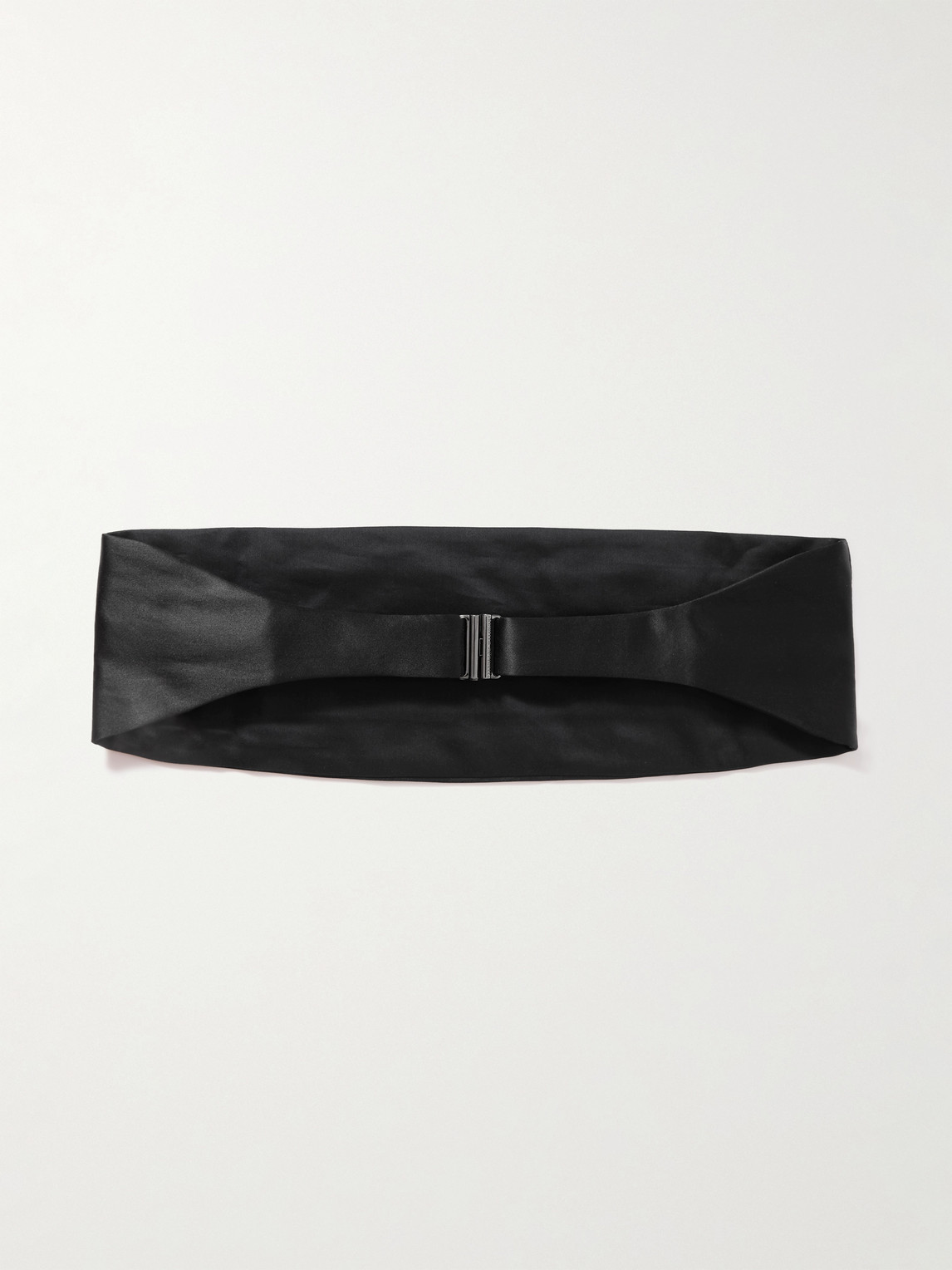 Shop Brunello Cucinelli Cotton And Silk-blend Satin Cummerbund In Black