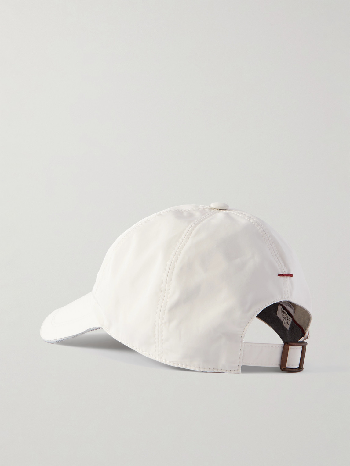 Shop Brunello Cucinelli Logo-embroidered Twill Baseball Cap In White