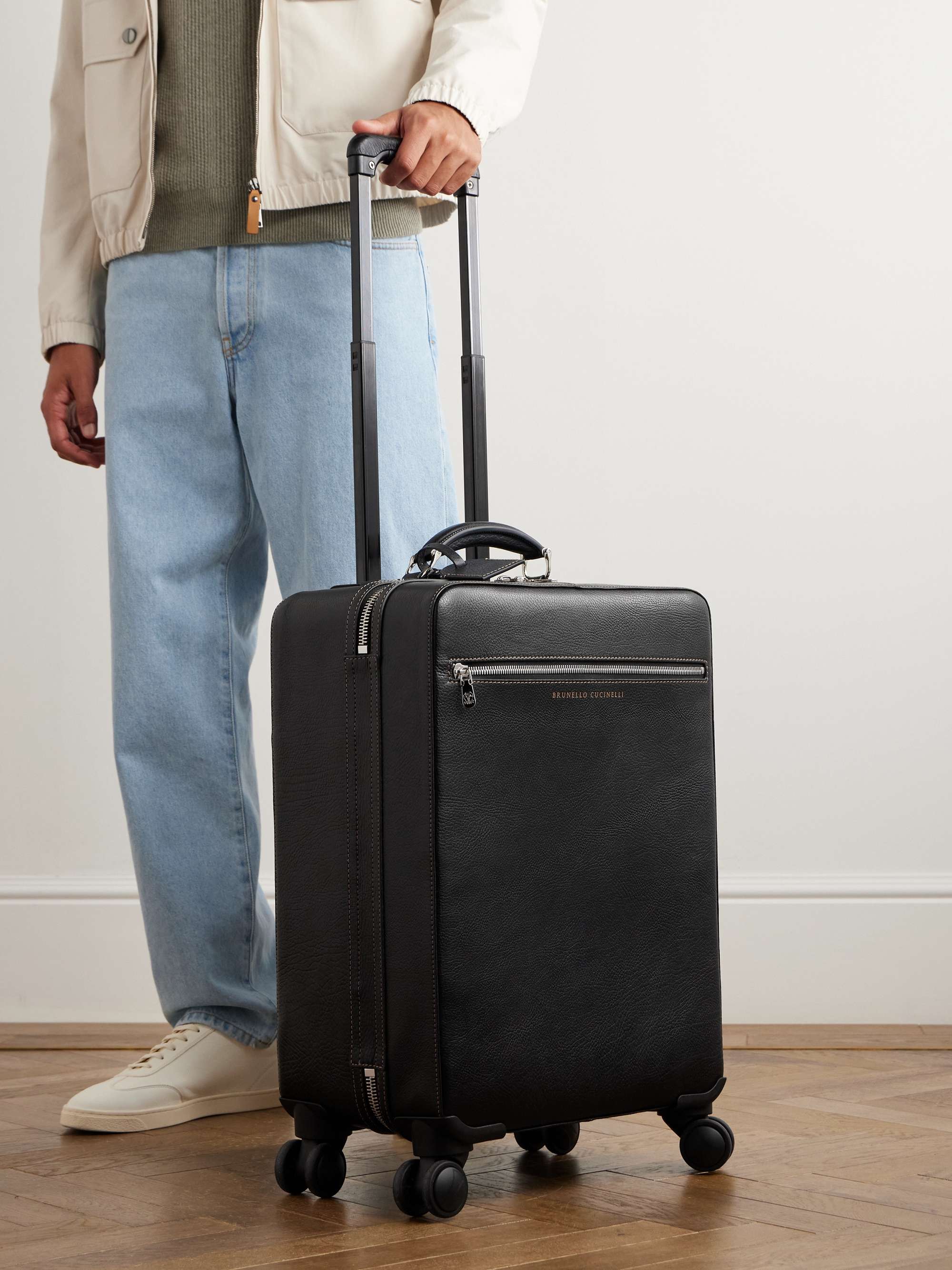 BRUNELLO CUCINELLI Full Grain Leather Carry On Suitcase For Men MR PORTER BRUNELLO CUCINELLI Full Grain Leather Carry On Suitcase For Men MR PORTER