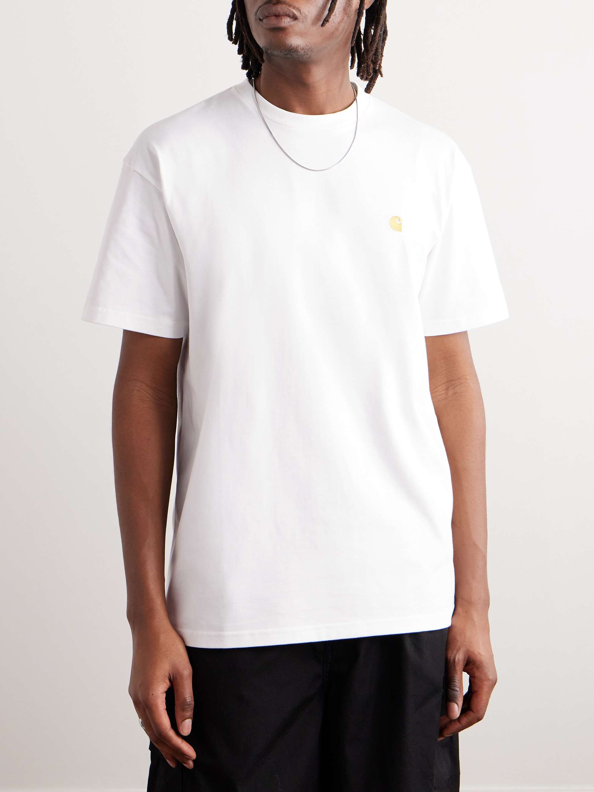 CARHARTT WIP Chase Logo-Embroidered Cotton-Jersey T-Shirt