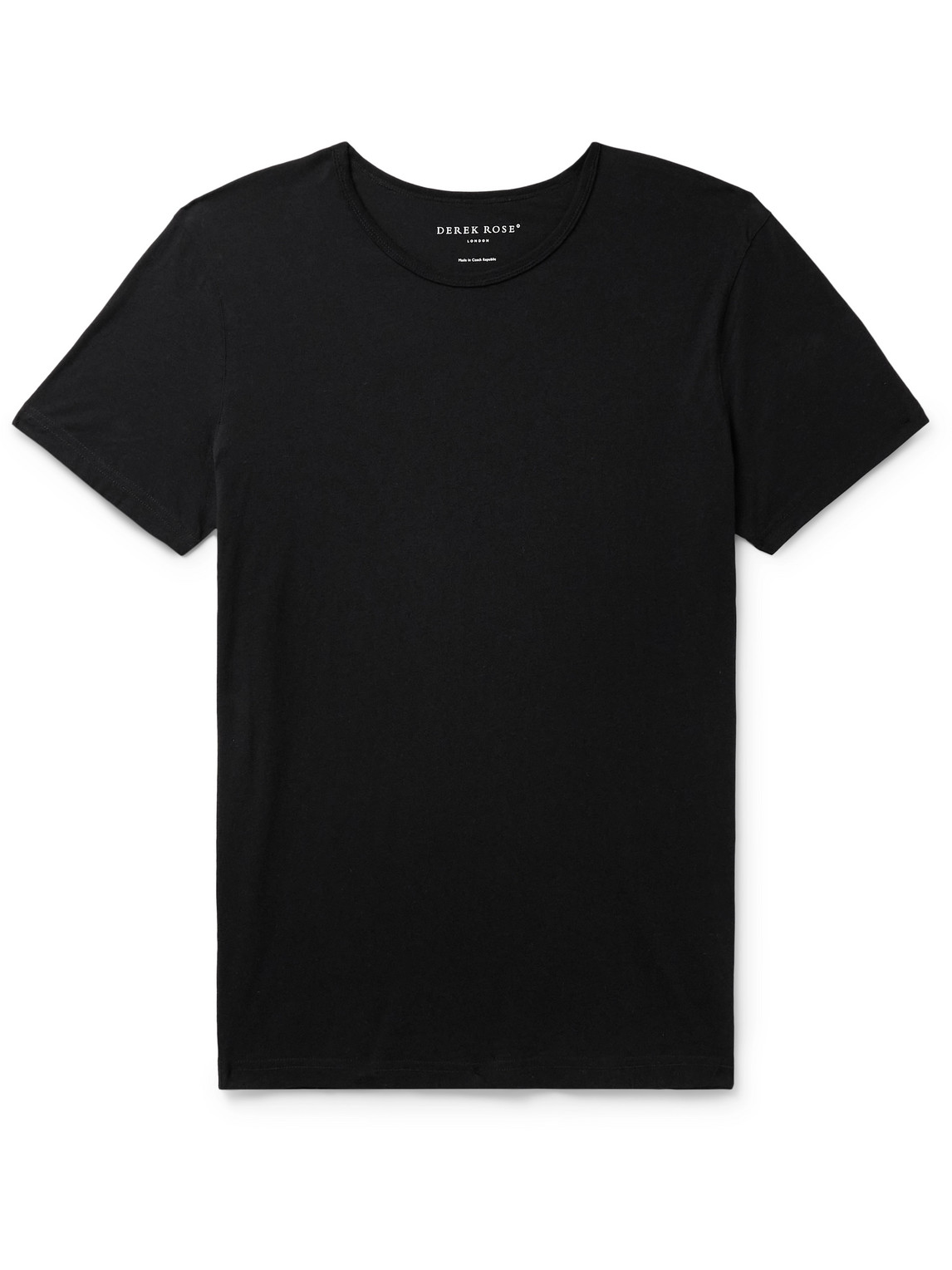 Shop Derek Rose Riley Cotton-jersey T-shirt In Black