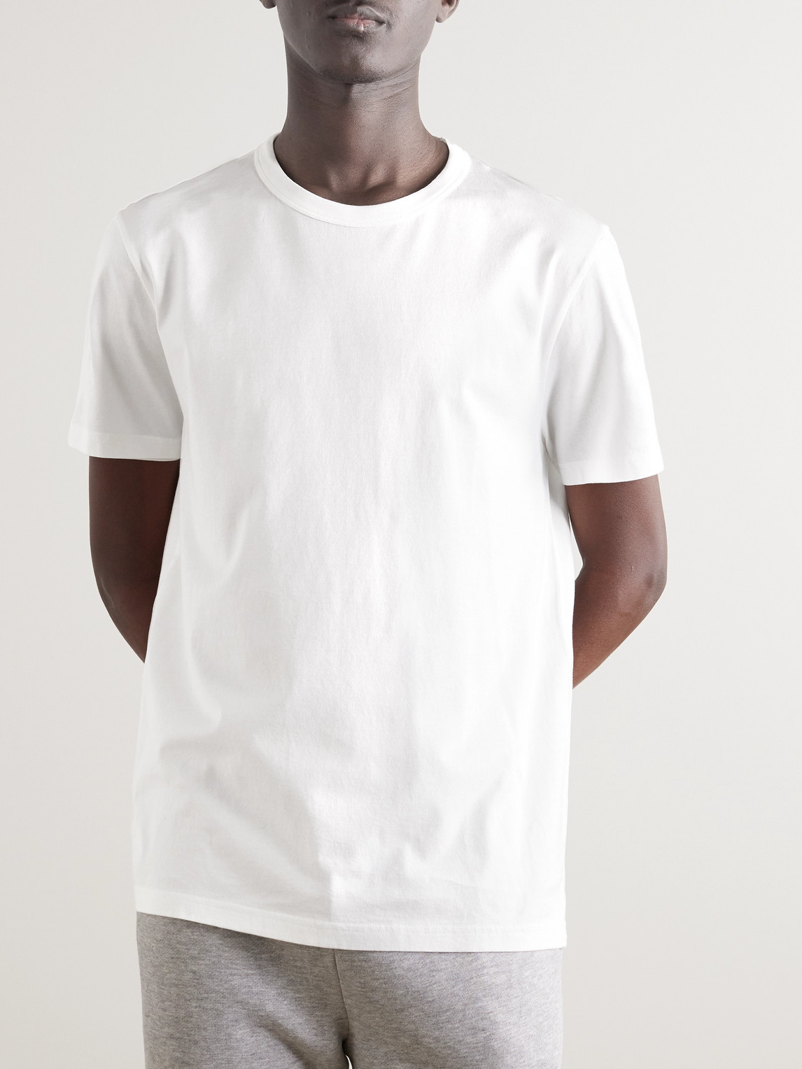 Shop Derek Rose Barny 2 Cotton-jersey T-shirt In White