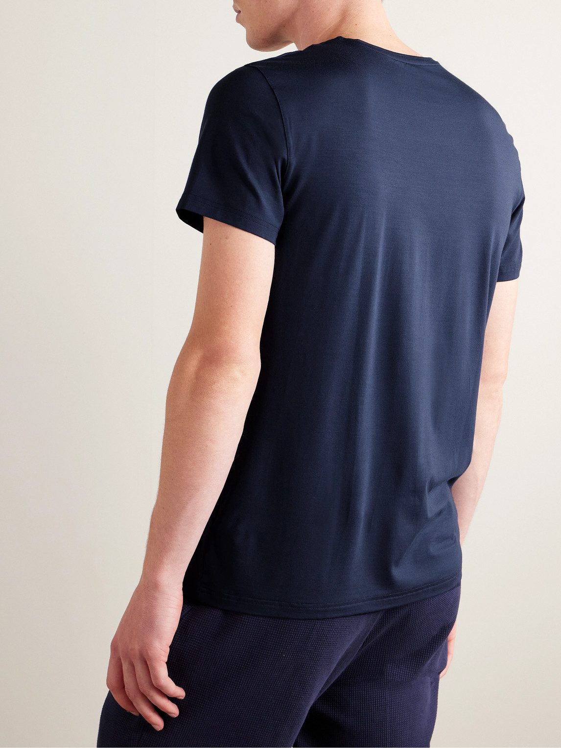 Shop Derek Rose Basel Stretch Micro Modal Jersey T-shirt In Blue