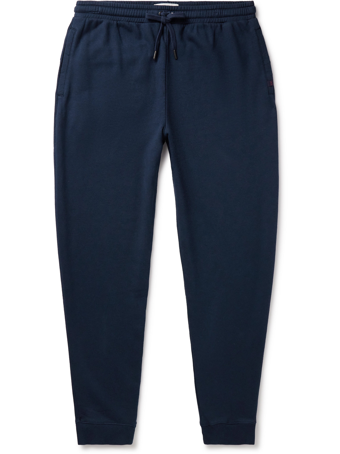 Derek Rose Quinn Slim-fit Tapered Cotton And Modal-blend Jersey Sweatpants In Blue