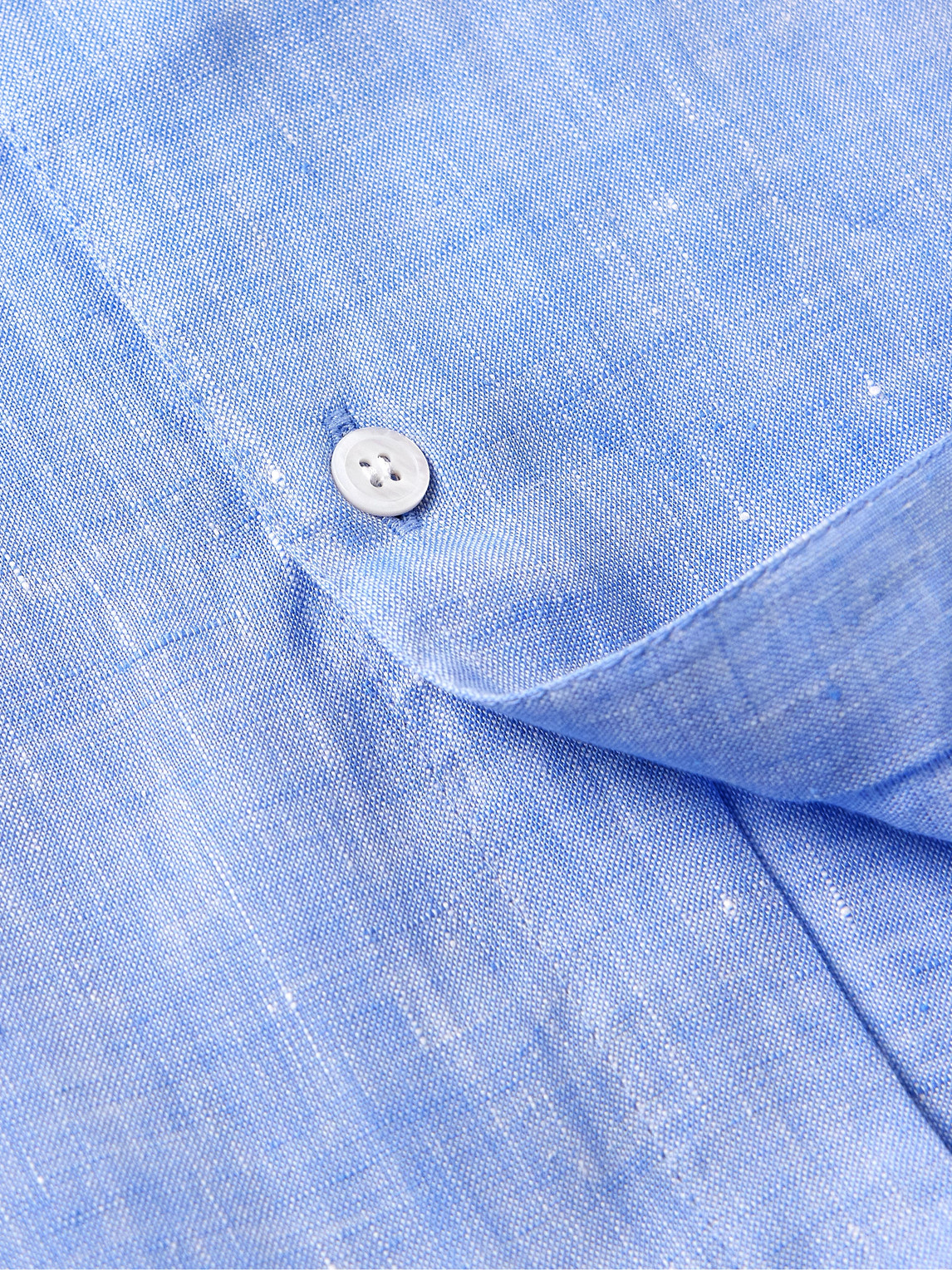 Shop Derek Rose Monaco 1 Linen Shirt In Blue