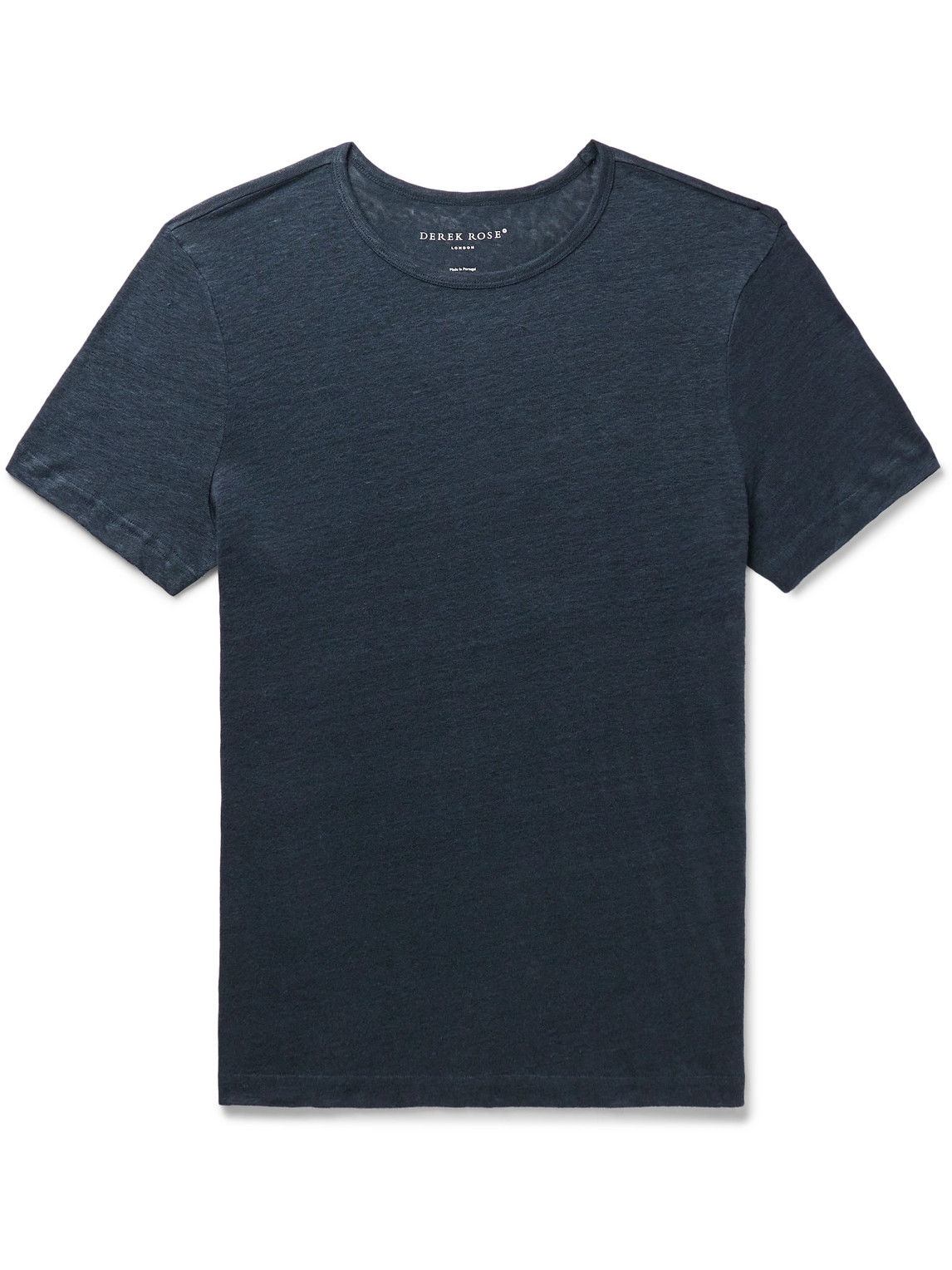 Shop Derek Rose Jordan Linen-jersey T-shirt In Blue