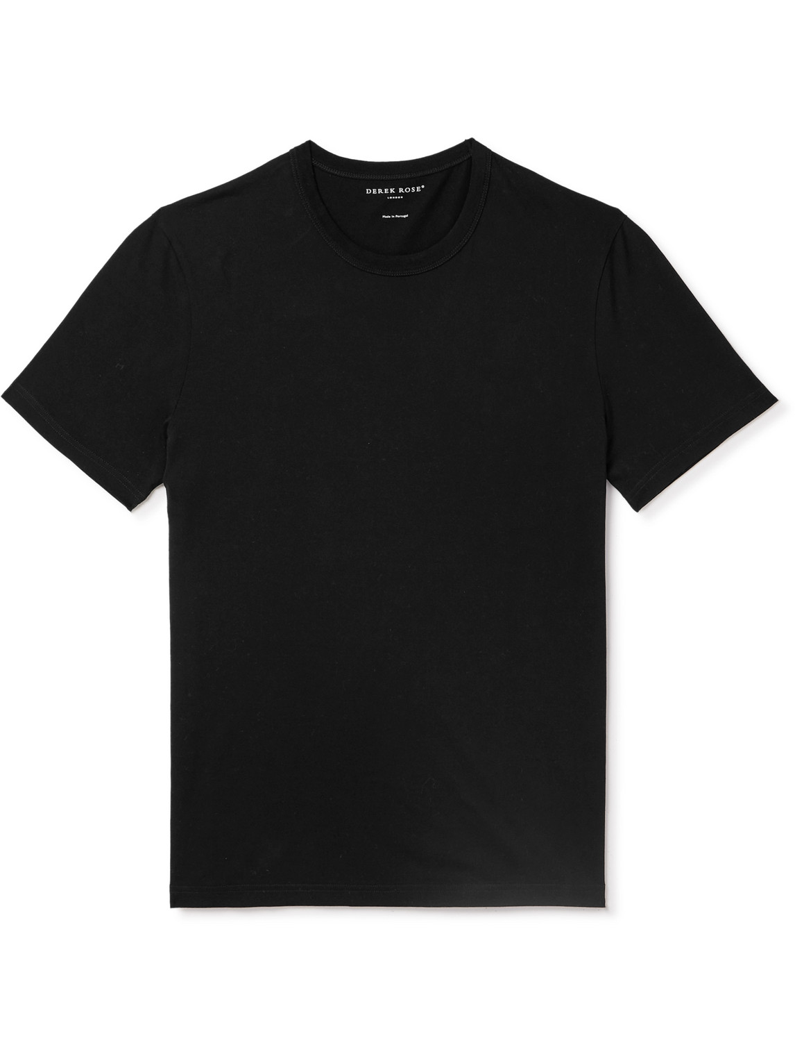Shop Derek Rose Barny 2 Cotton-jersey T-shirt In Black