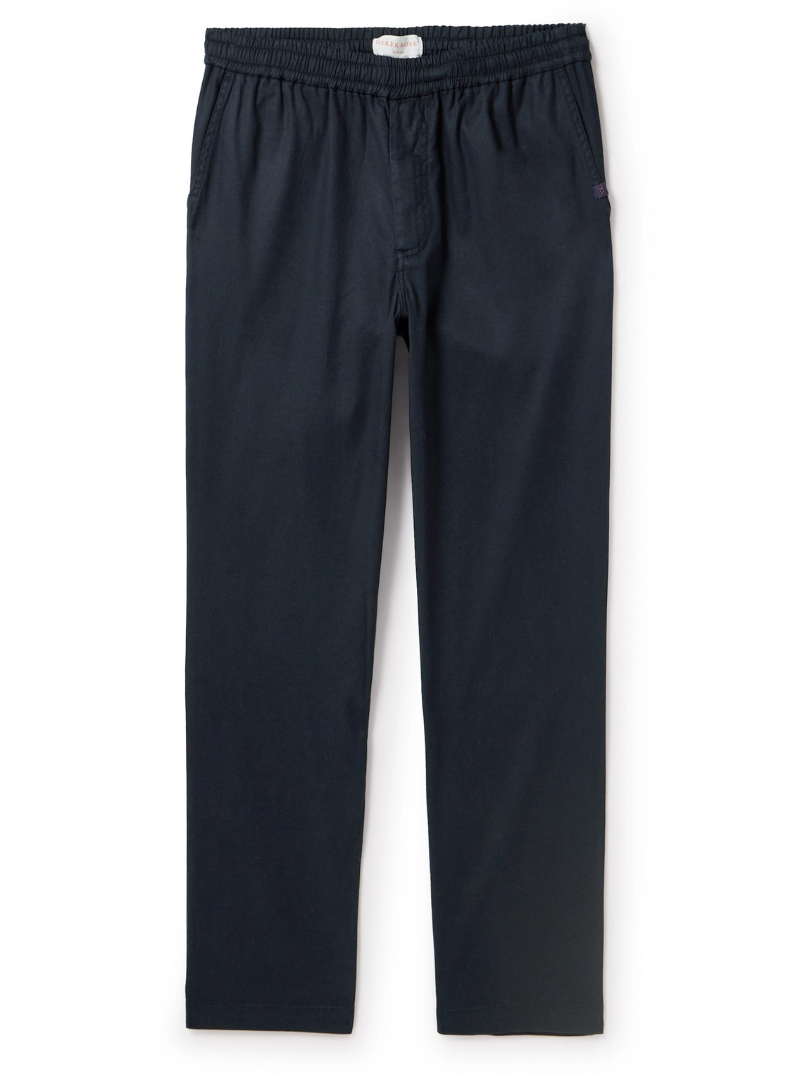 Derek Rose Harris 1 Slim-fit Straight-leg Stretch Lyocell And Cotton-blend Twill Trousers In Blue