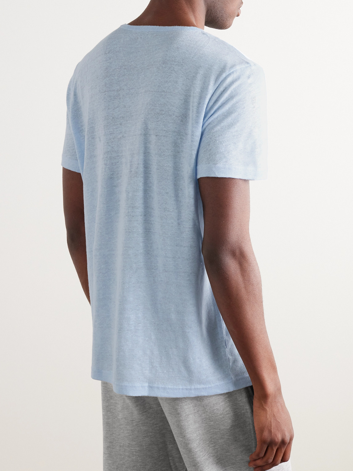 Shop Derek Rose Jordan 2 Linen-jersey T-shirt In Blue