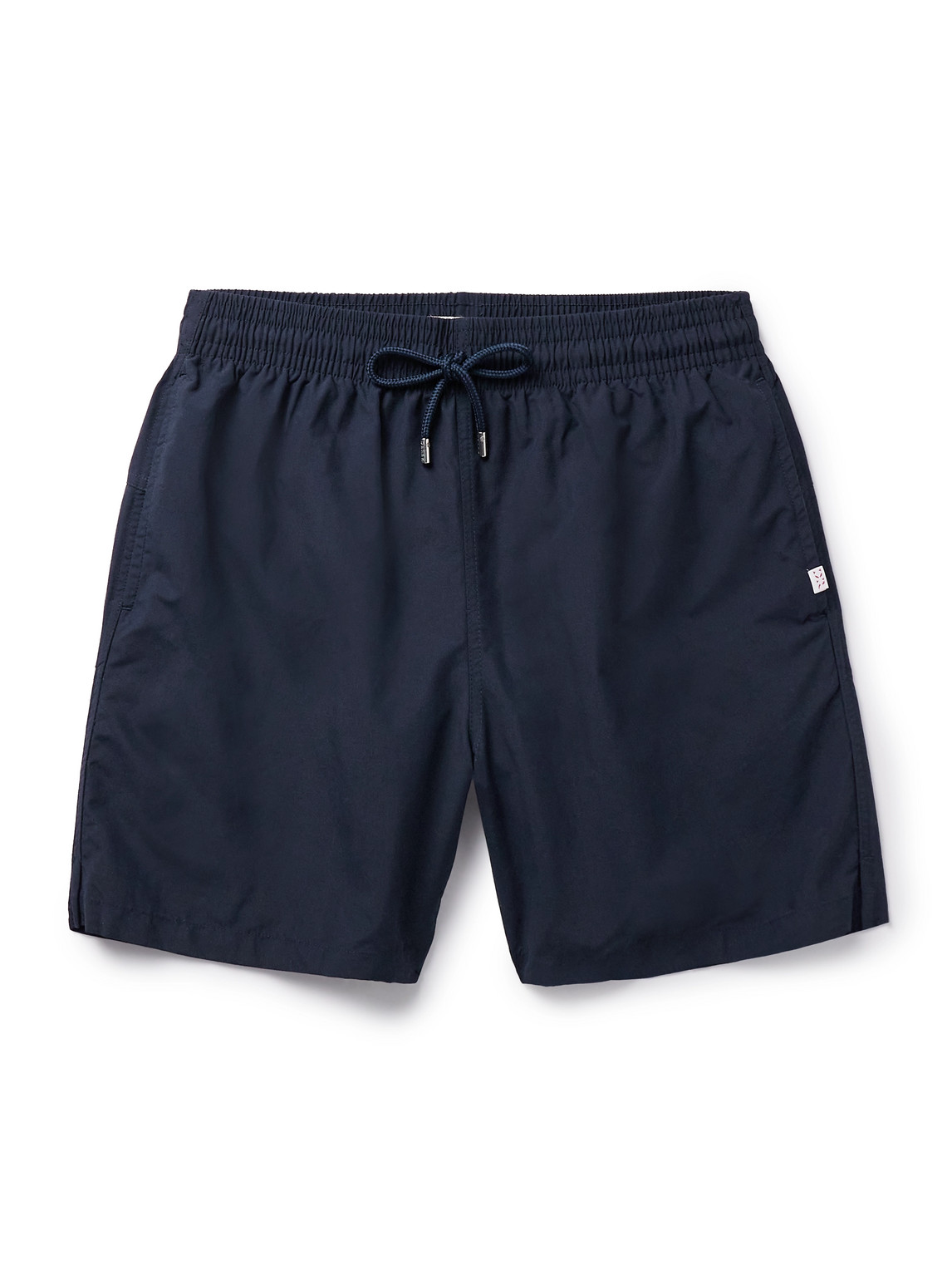 Shop Derek Rose Aruba 1 Straight-leg Mid-length Swim Shorts In Blue