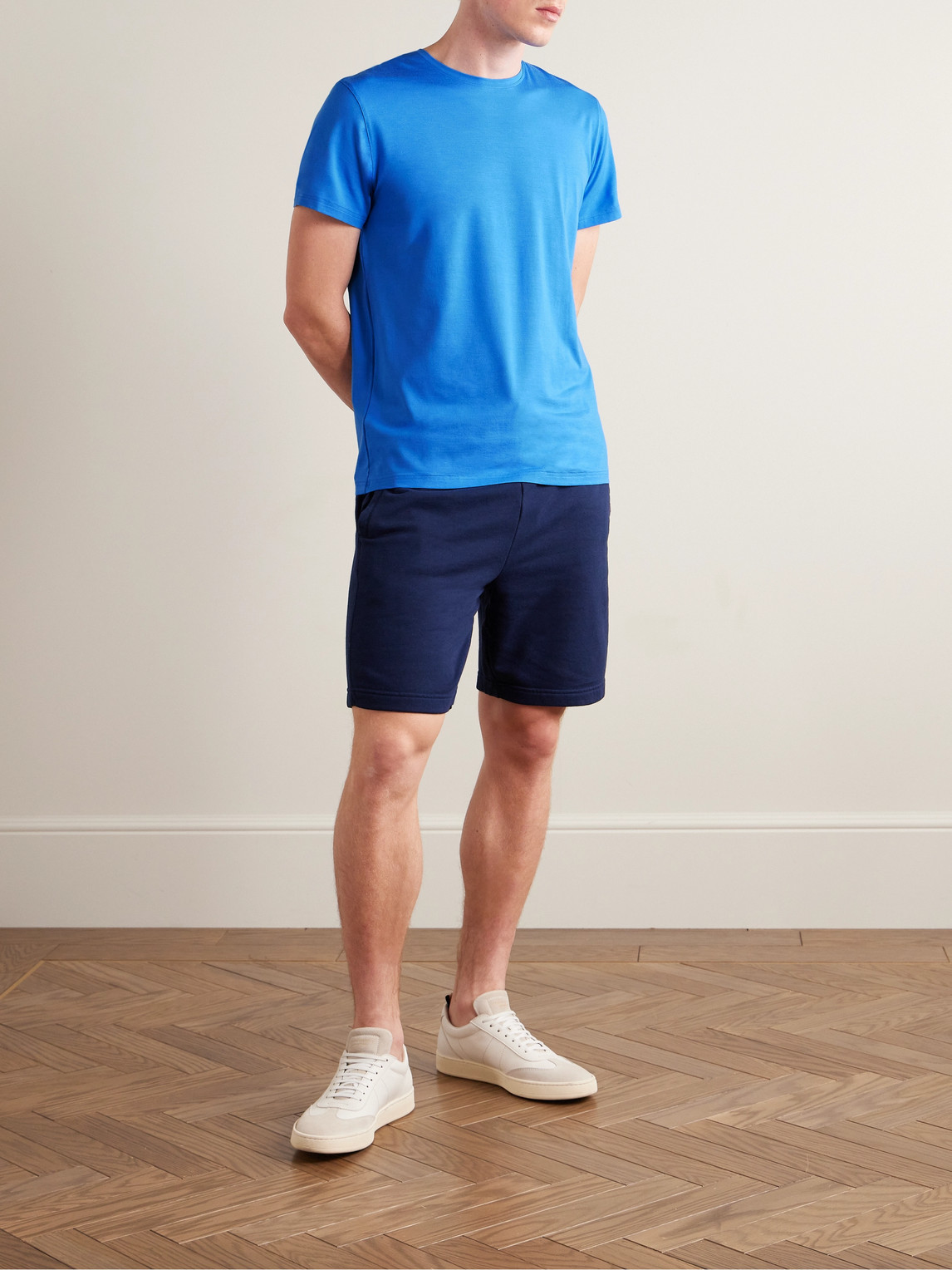 Shop Derek Rose Basel 16 Stretch-modal Jersey T-shirt In Blue