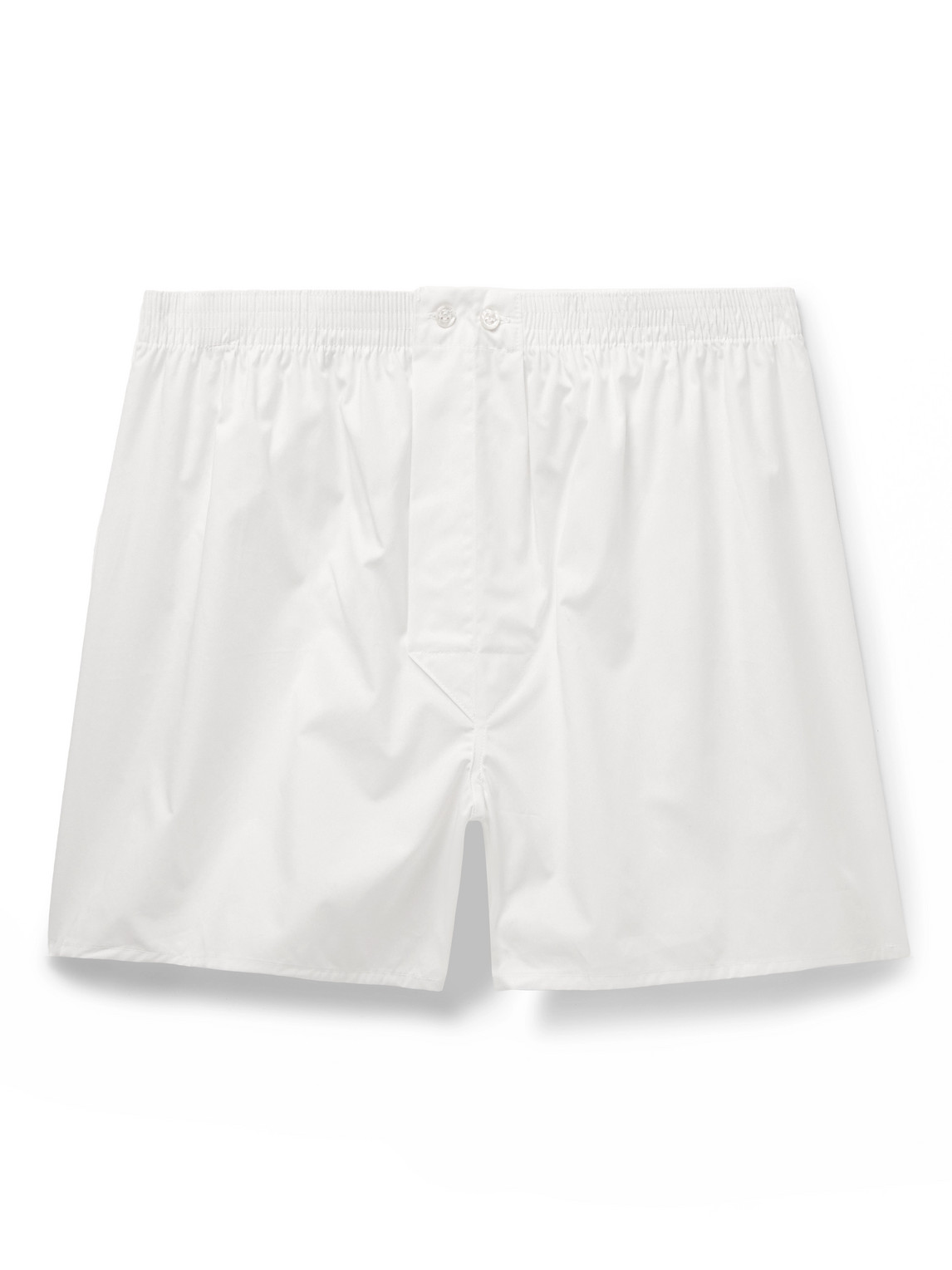 Shop Derek Rose Savoy Cotton Boxer Shorts In White