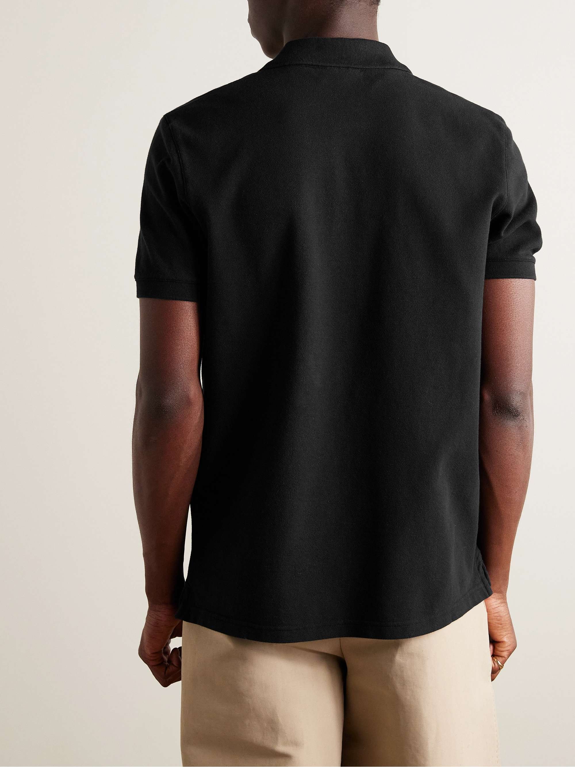 MAISON KITSUNÉ Logo-Appliquéd Cotton-Piqué Polo Shirt for Men | MR PORTER