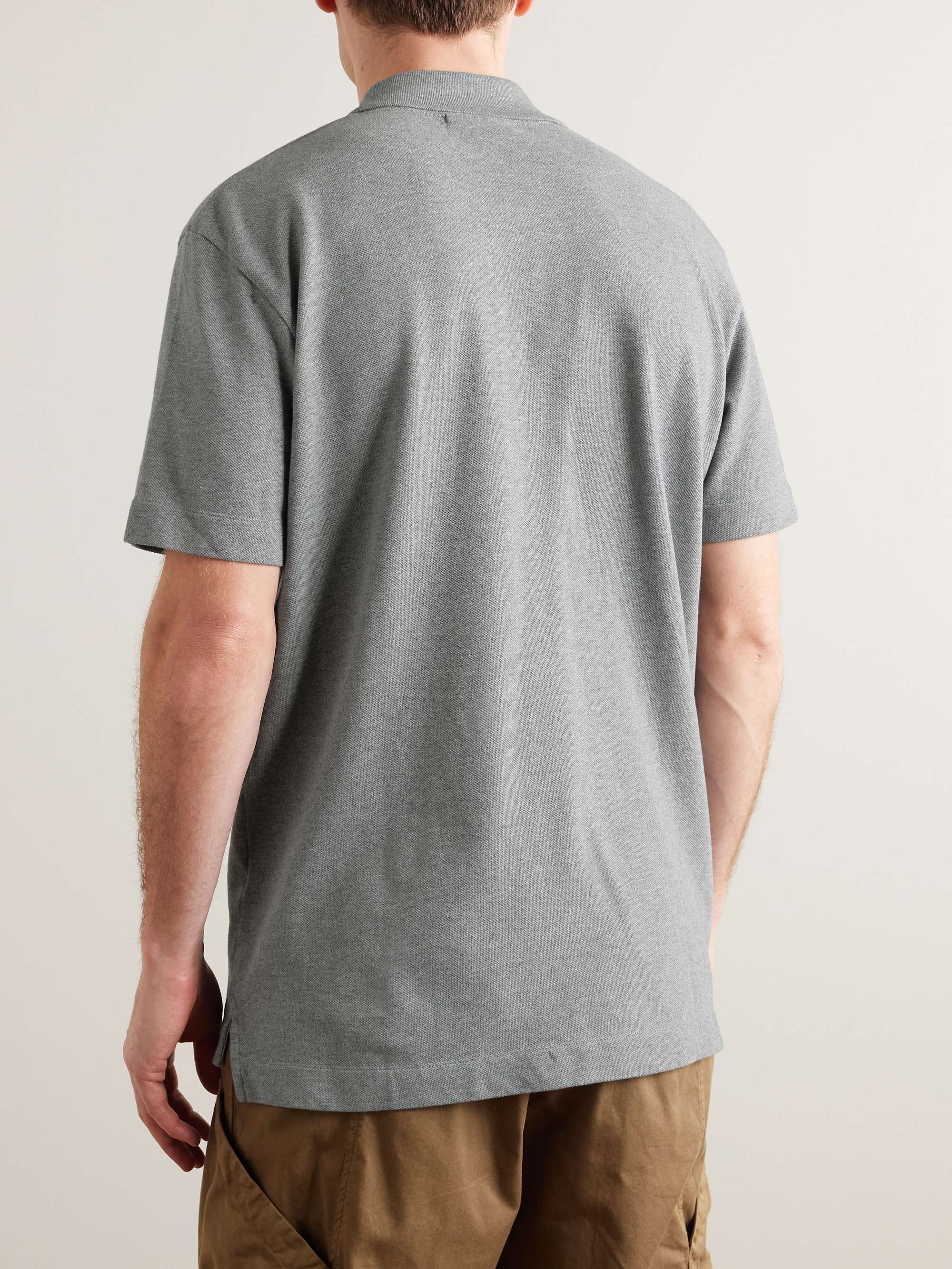 MAISON KITSUNÉ Logo-Appliquéd Cotton-Piqué Polo Shirt for Men | MR PORTER