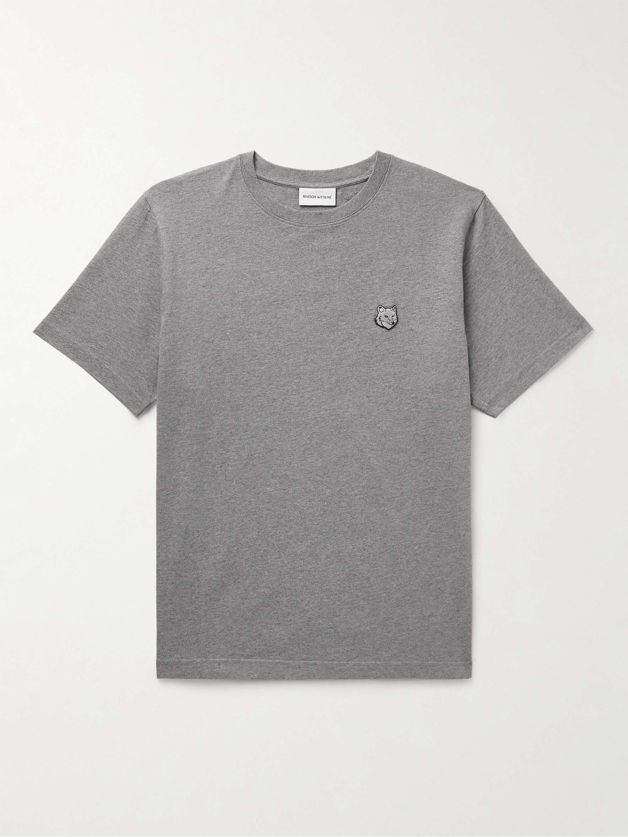 MAISON KITSUNÉ Logo-Appliquéd Cotton-Jersey T-Shirt for Men | MR PORTER